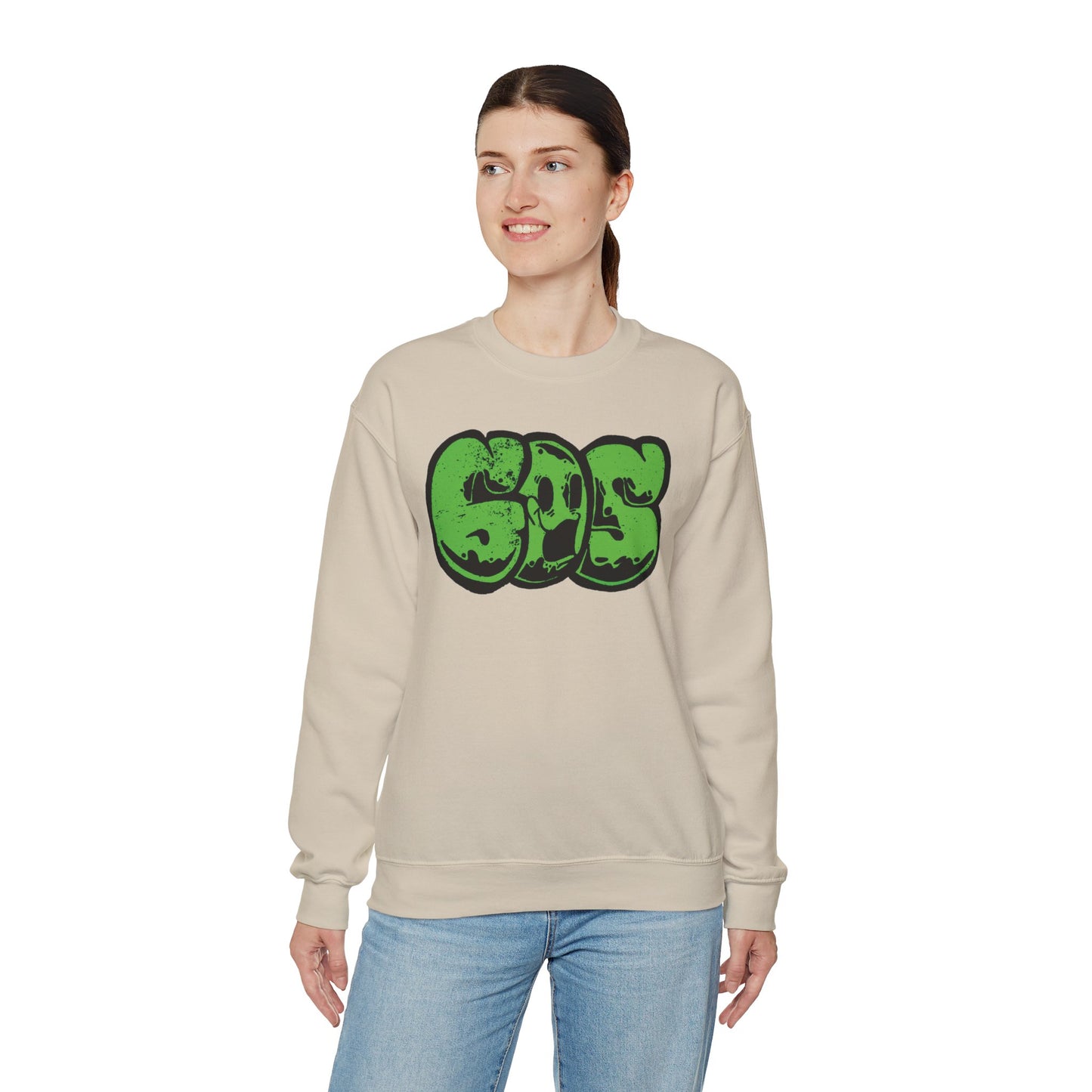 GOS SMILE green unisex sweatshirt