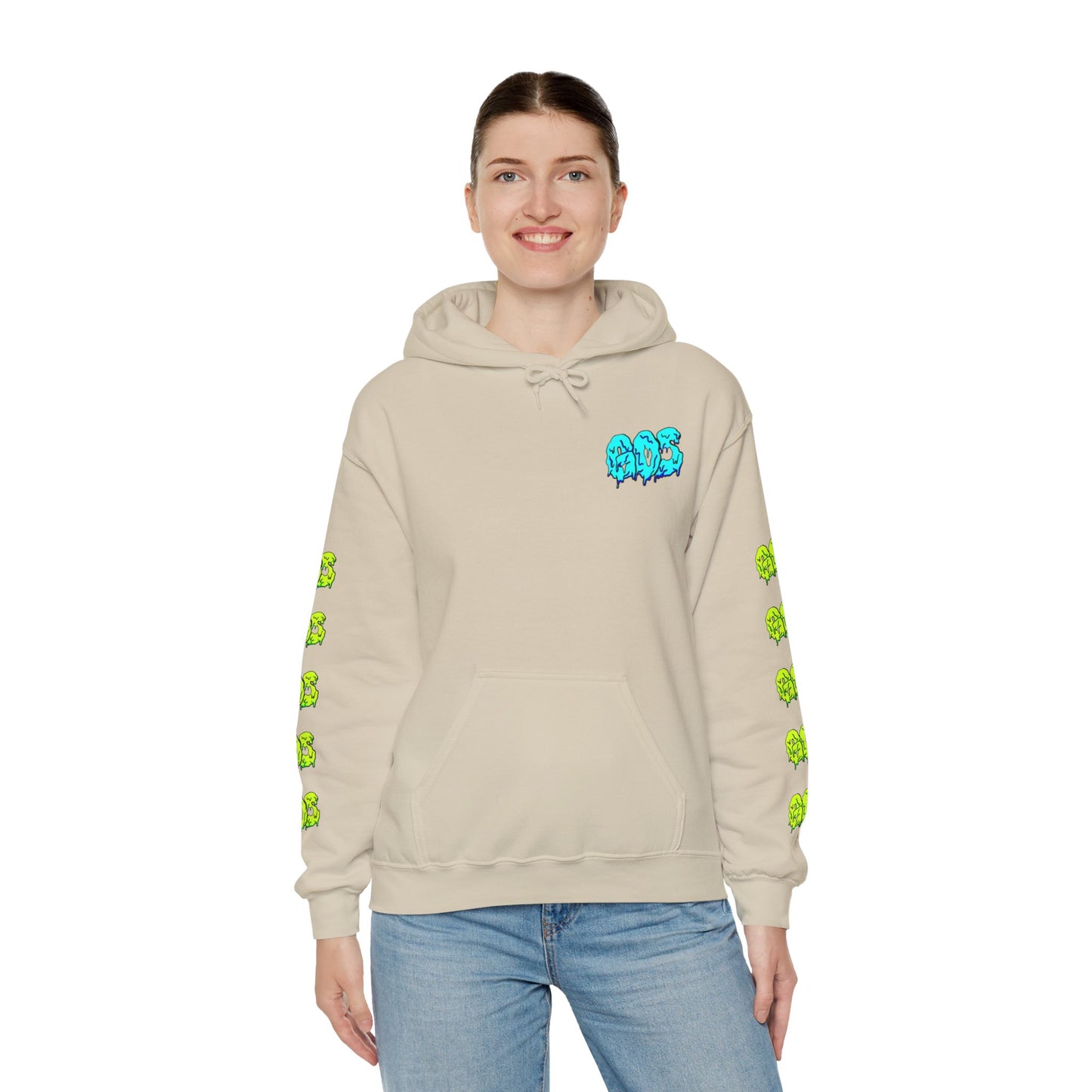 GOS SLIME blue/yellow FULL SLEEVE Unisex Hooded Sweatshirt