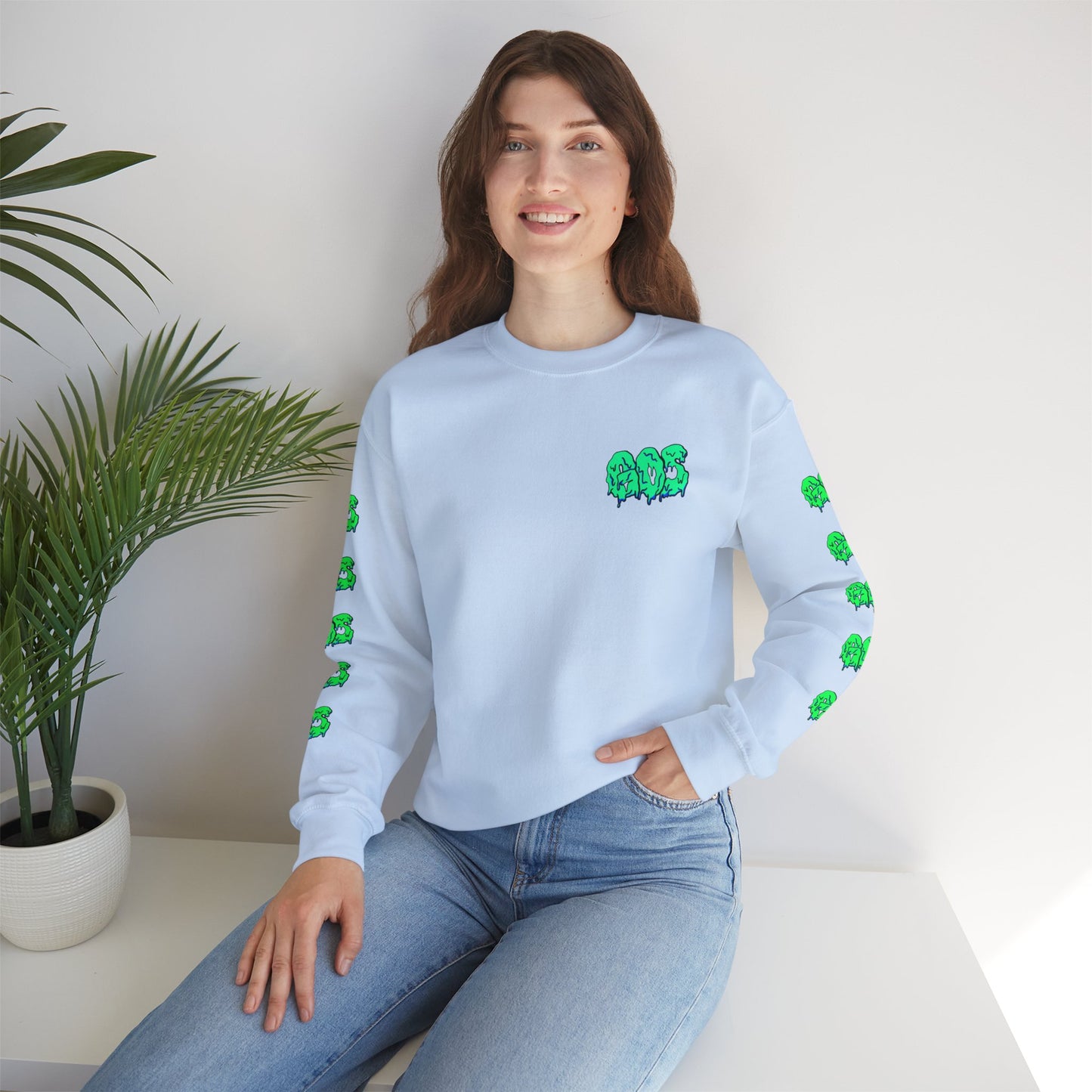 GOS SLIME aqua/green FULL SLEEVE unisex sweatshirt