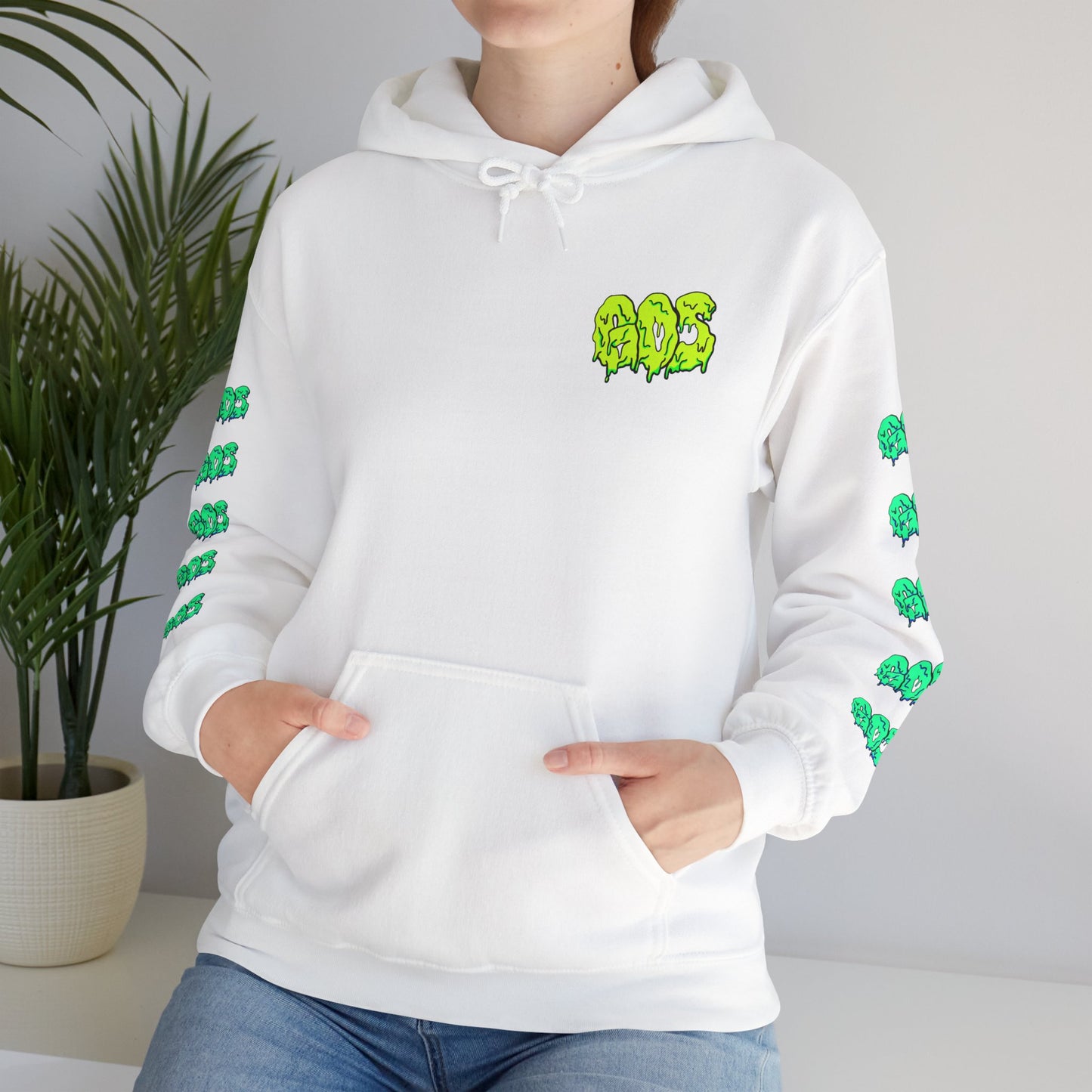 GOS SLIME yellow/aqua FULL SLEEVE Unisex  Hooded Sweatshirt