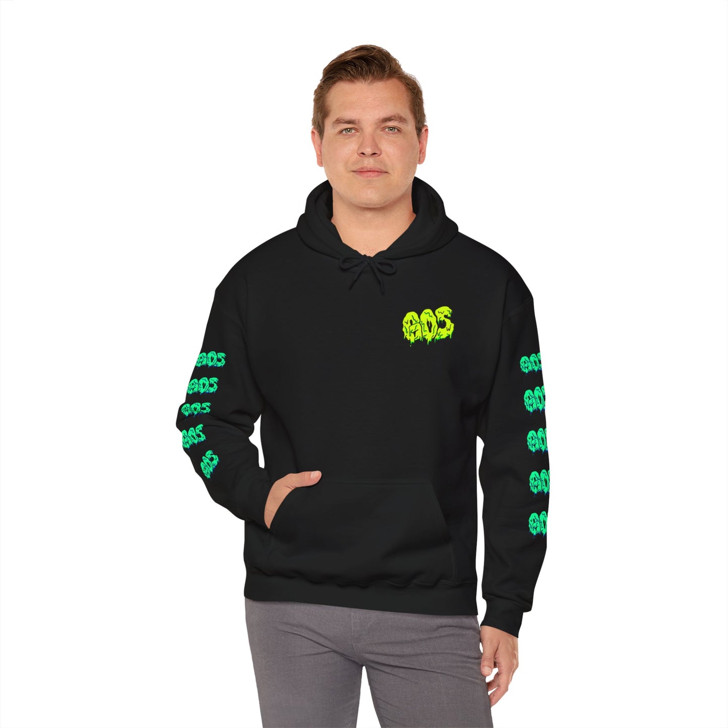 GOS SLIME yellow/aqua FULL SLEEVE Unisex  Hooded Sweatshirt