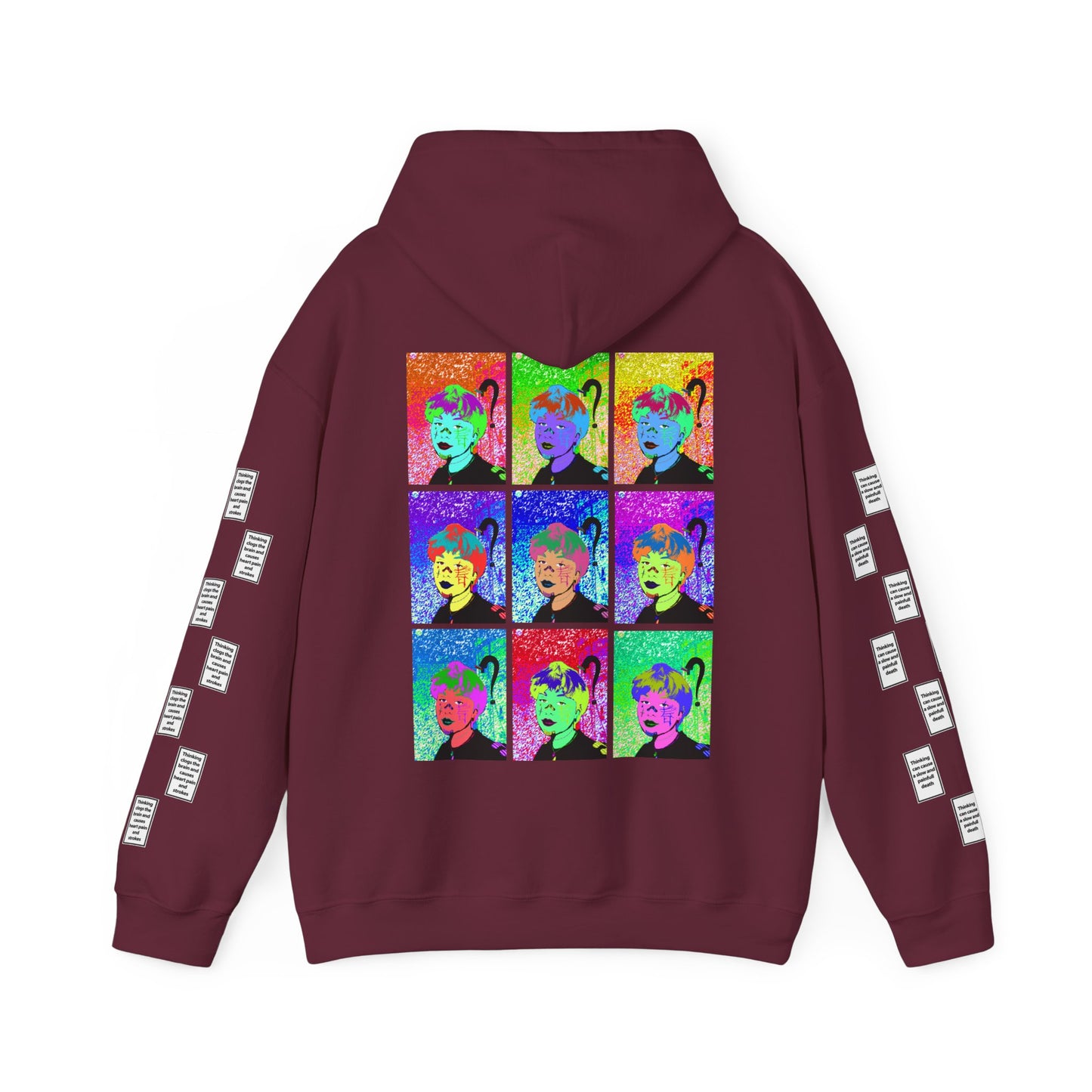 Sarah skater 9 grid arm print, Unisex Heavy Blend Hooded Sweatshirt