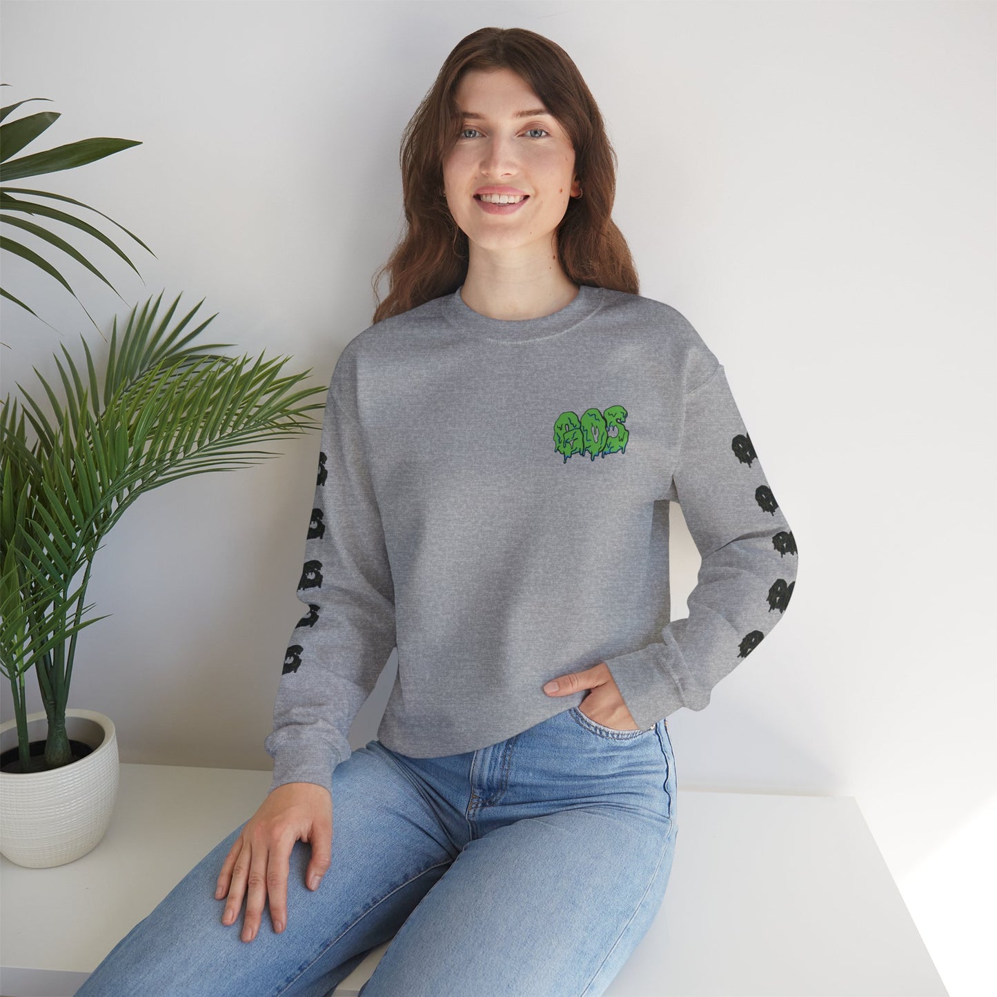 GOS SLIME green/black FULL SLEEVE unisex sweatshirt