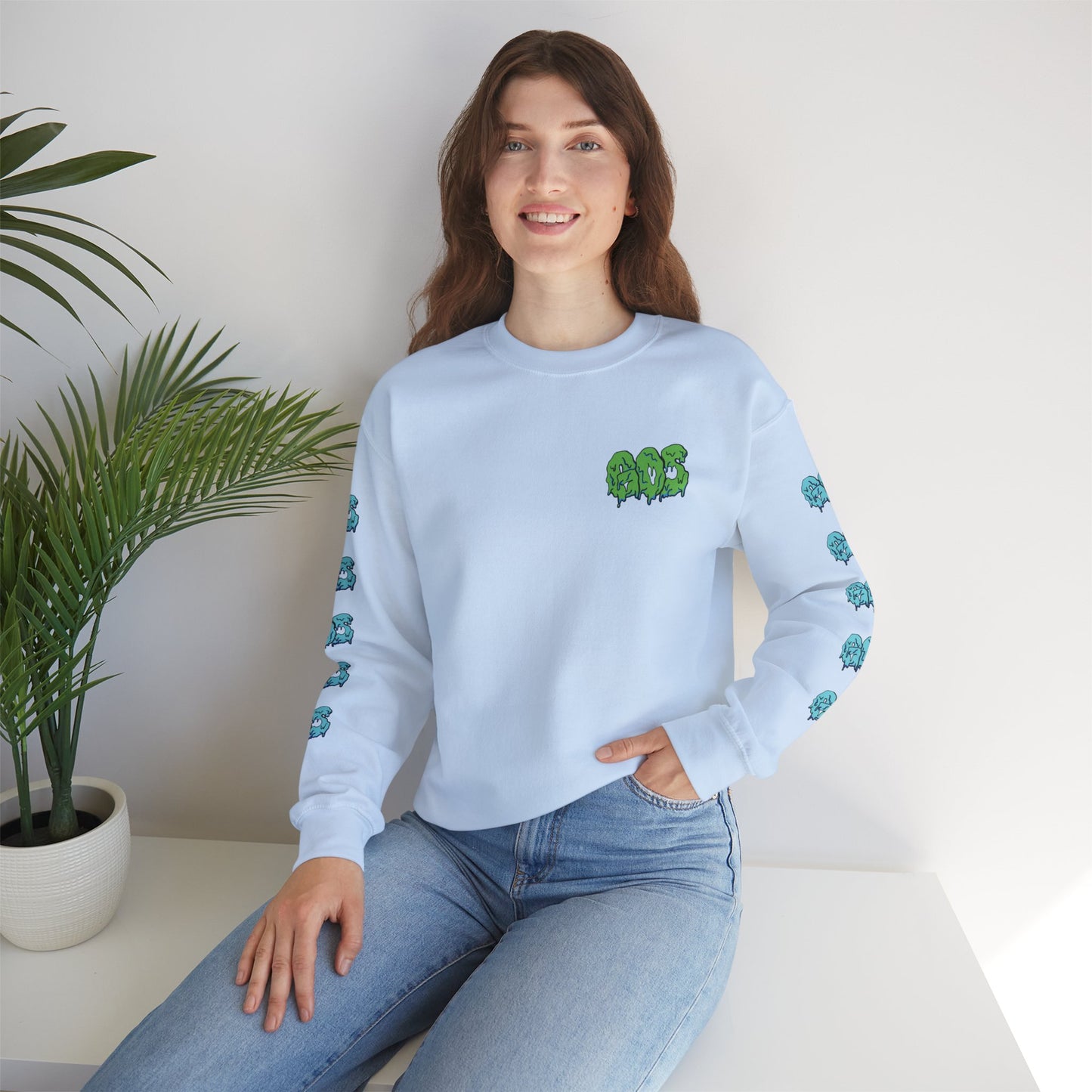 GOS SLIME green/blue FULL SLEEVE unisex sweatshirt