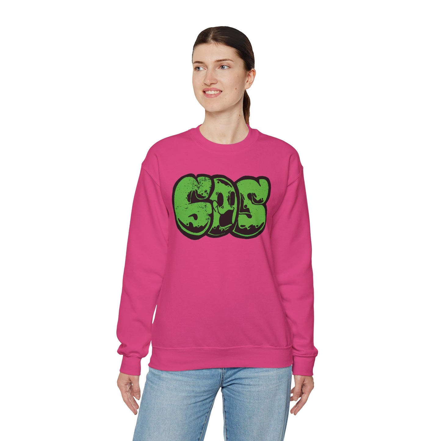 GOS SMILE green unisex sweatshirt