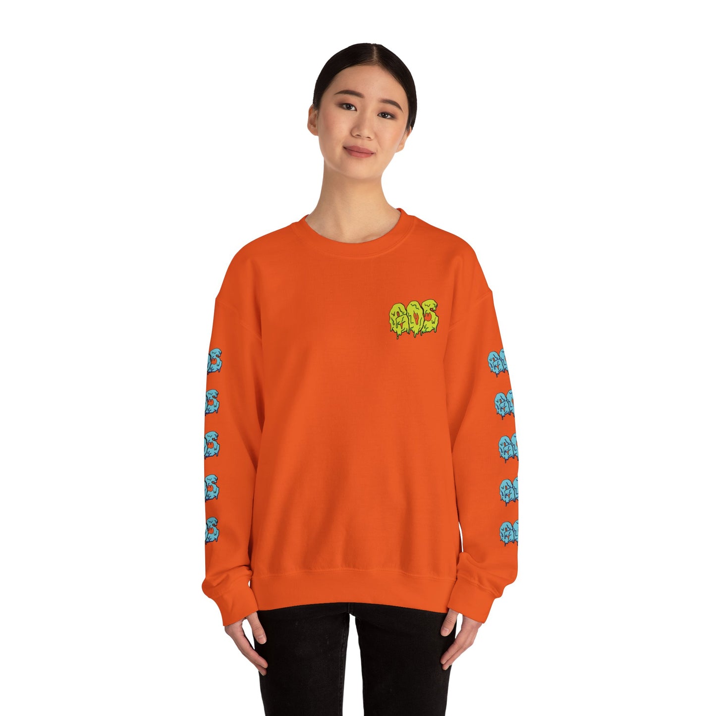 GOS SLIME acid green/blue FULL SLEEVE unisex sweatshirt