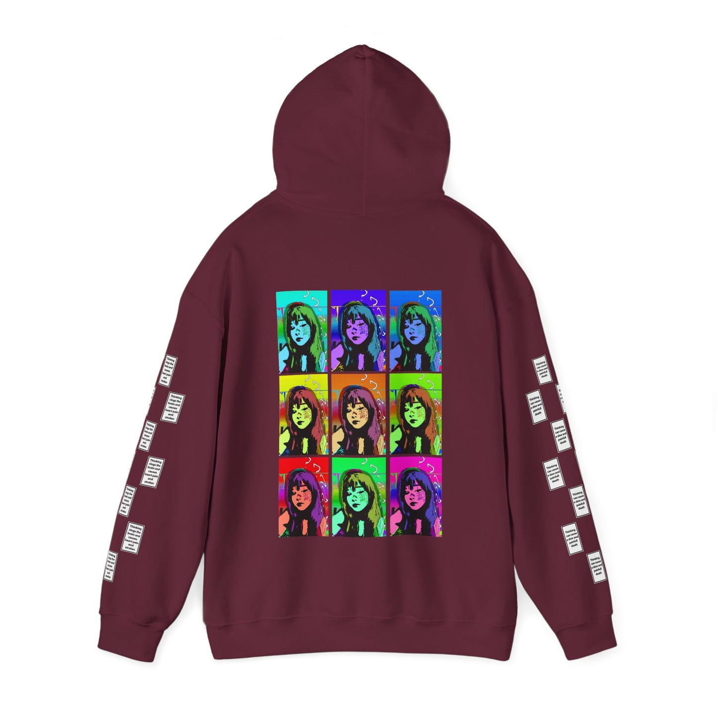 Nany 9 grid arm print, Unisex Heavy Blend Hooded Sweatshirt