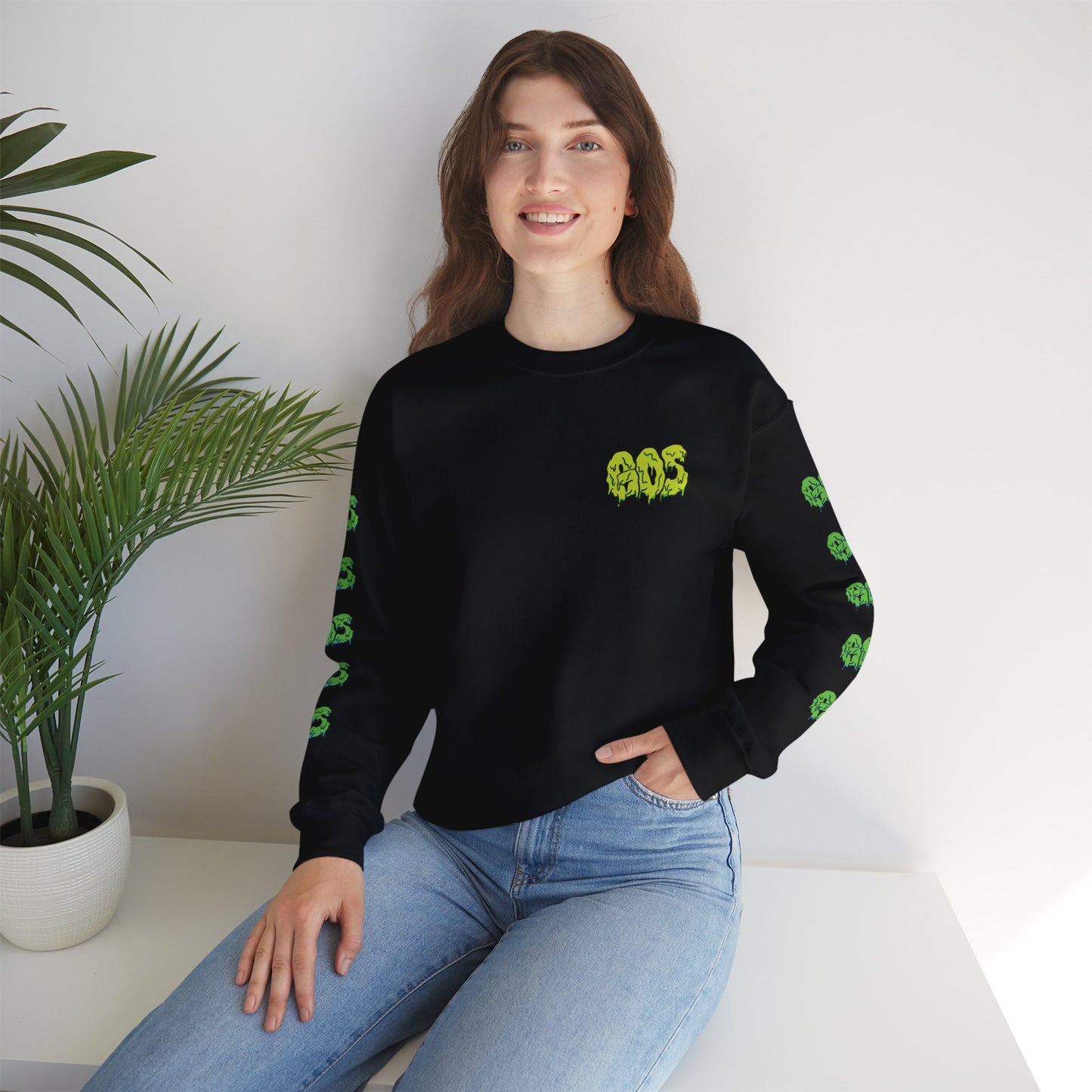 GOS SLIME acid green/green FULL SLEEVE unisex sweatshirt