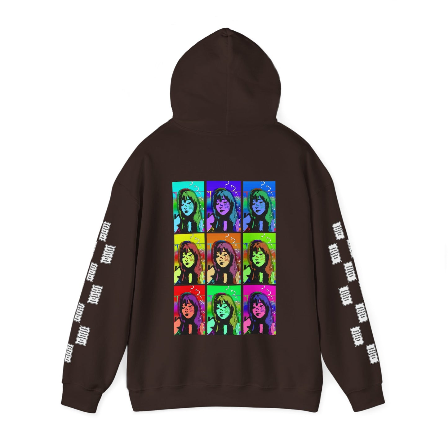 Nany 9 grid arm print, Unisex Heavy Blend Hooded Sweatshirt