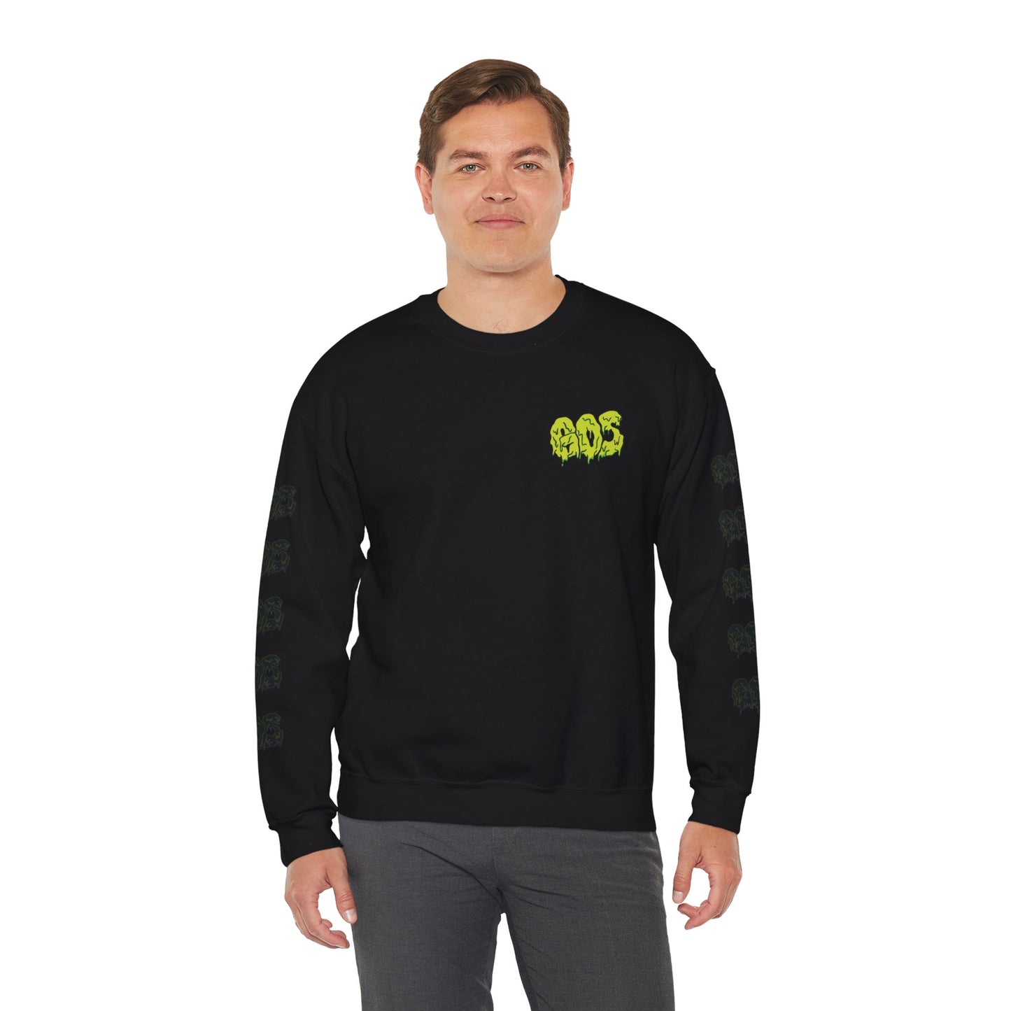 GOS SLIME acid green/black FULL SLEEVE unisex sweatshirt