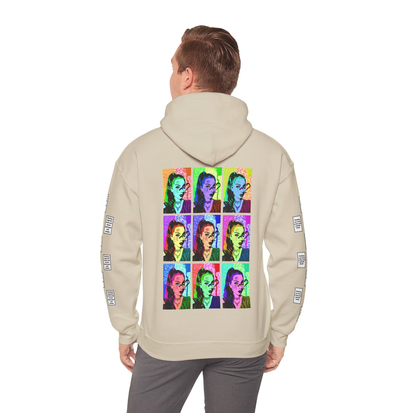 Selma 9 grid arm print, Unisex Heavy Blend Hooded Sweatshirt