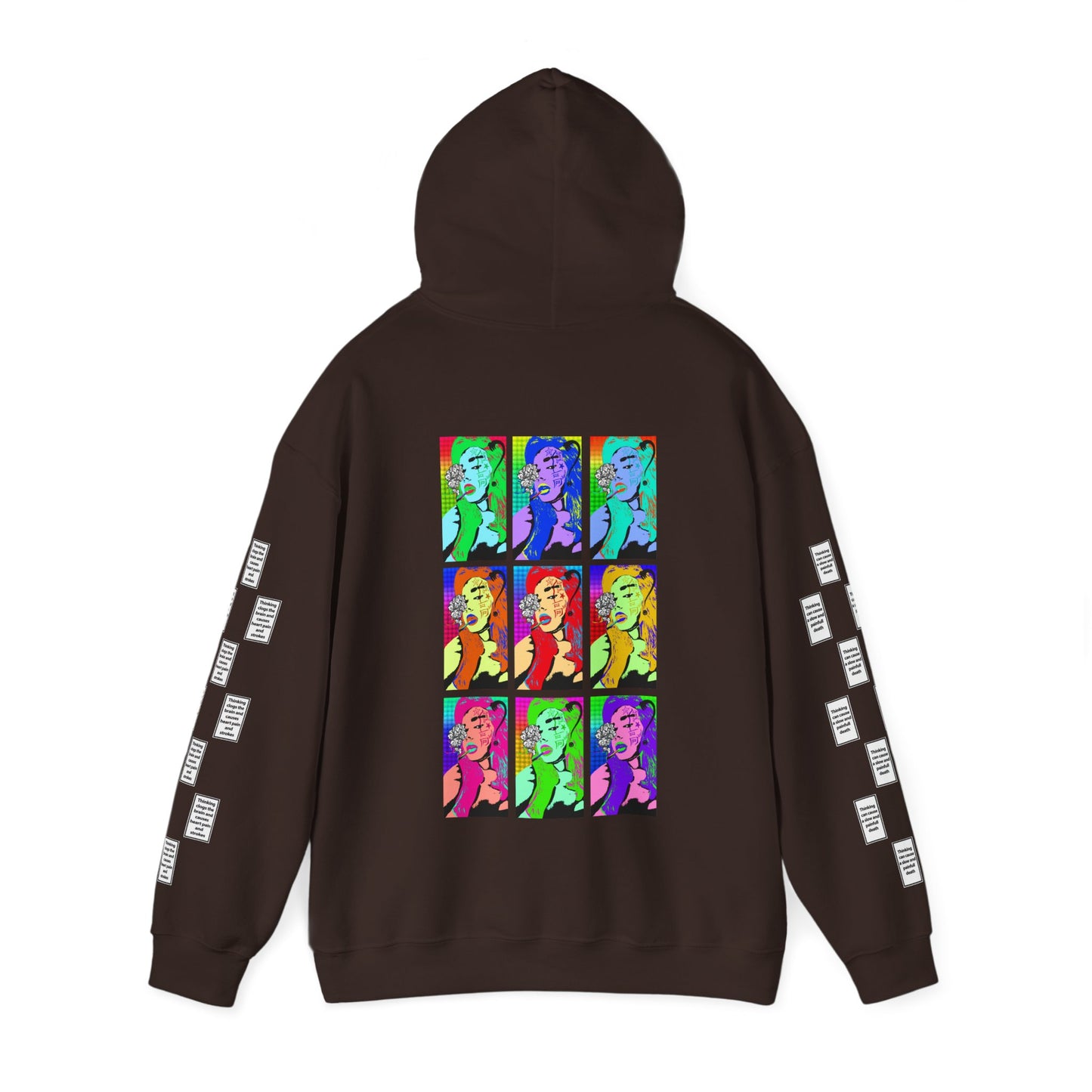 Emilia 9 grid arm print, Unisex Heavy Blend Hooded Sweatshirt