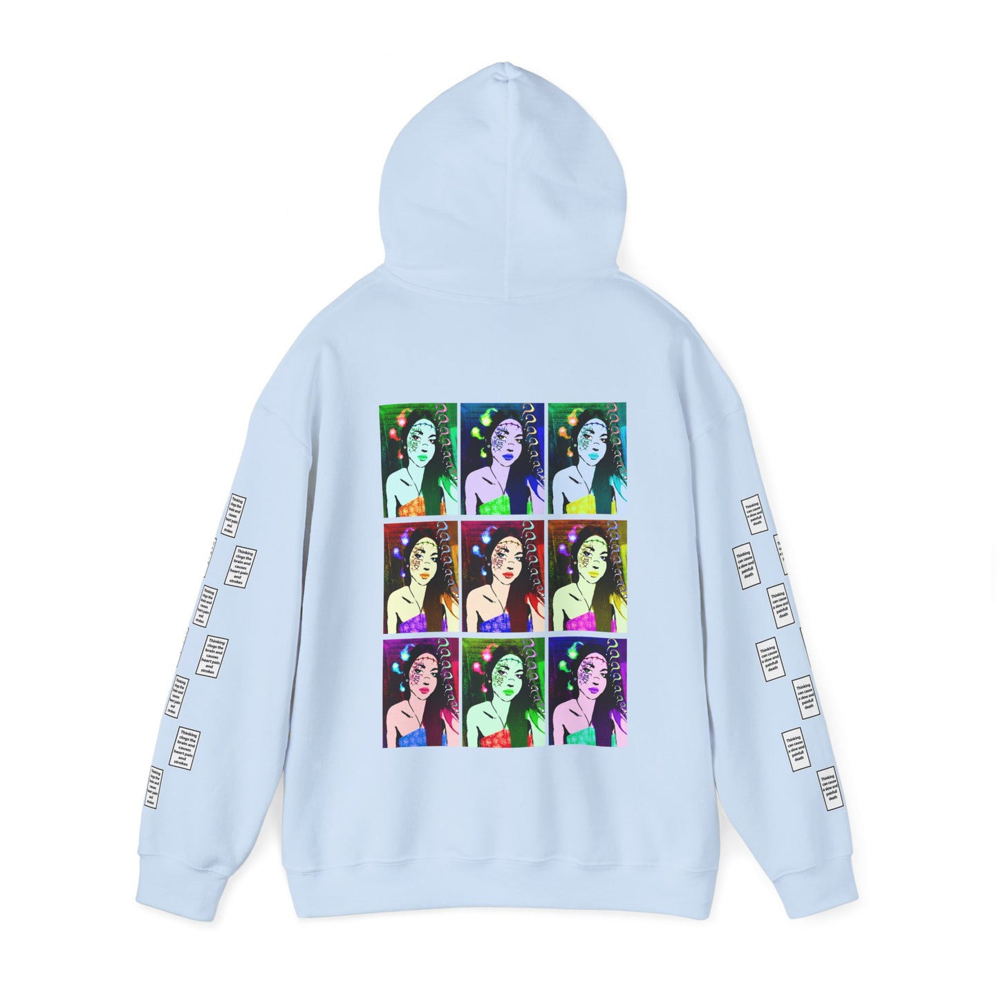 Judy 9 grid arm print, Unisex Heavy Blend Hooded Sweatshirt