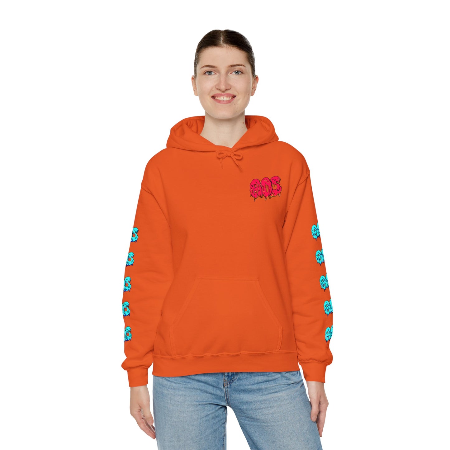 GOS Slime red/blue FULL SLEEVE Unisex Hooded Sweatshirt