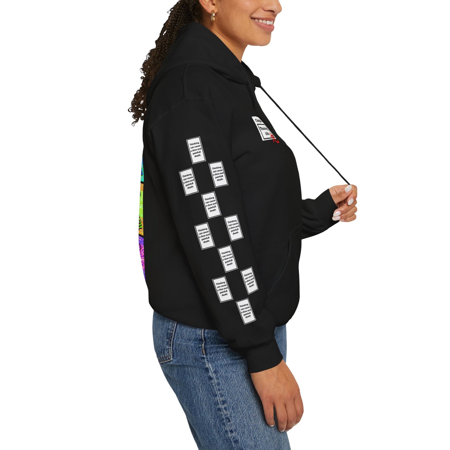 Amil 9 grid arm print, Unisex Heavy Blend Hooded Sweatshirt