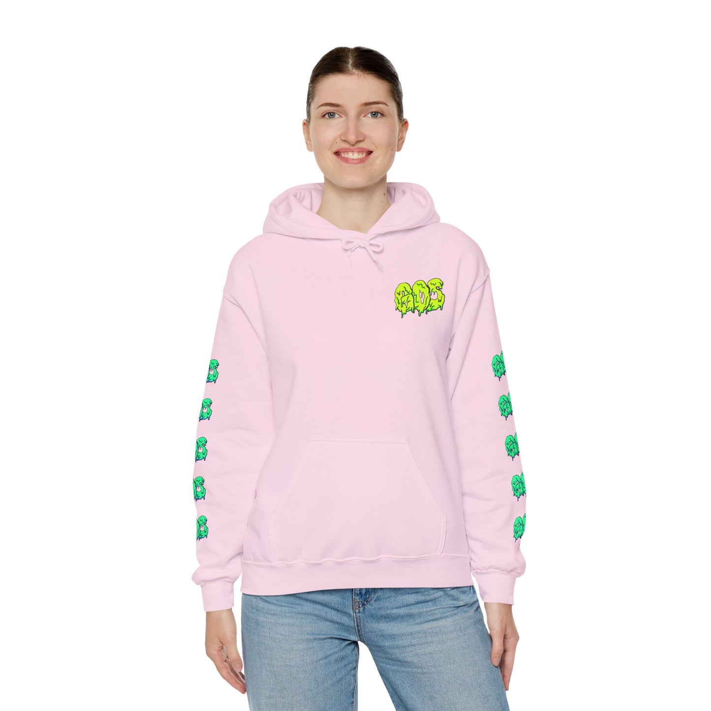 GOS SLIME yellow/aqua FULL SLEEVE Unisex  Hooded Sweatshirt