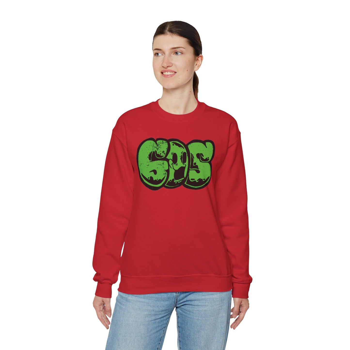 GOS SMILE green unisex sweatshirt