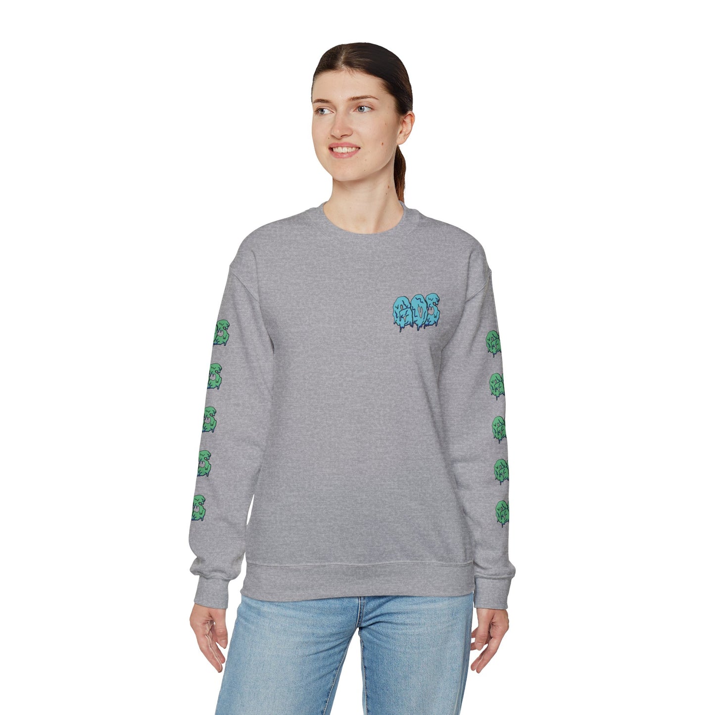 GOS SLIME blue/aqua FULL SLEEVE unisex sweatshirt