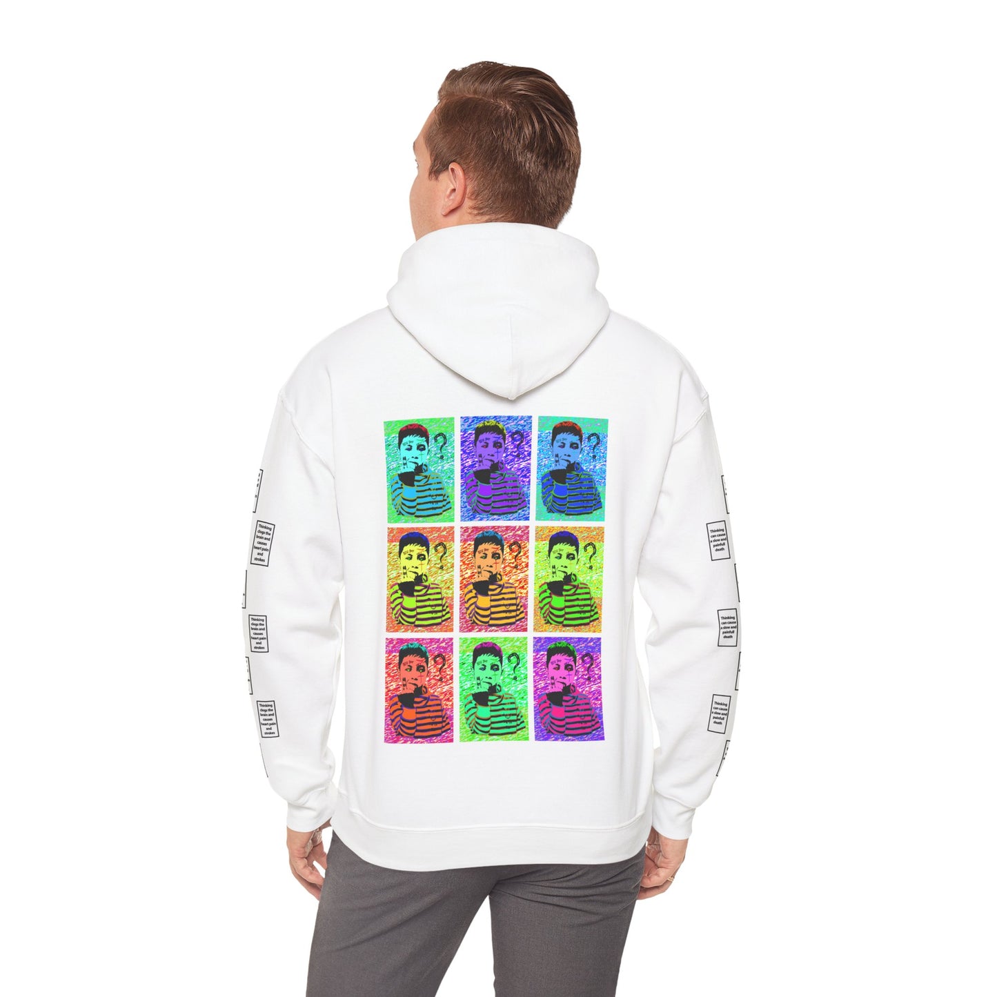 Amil 9 grid arm print, Unisex Heavy Blend Hooded Sweatshirt