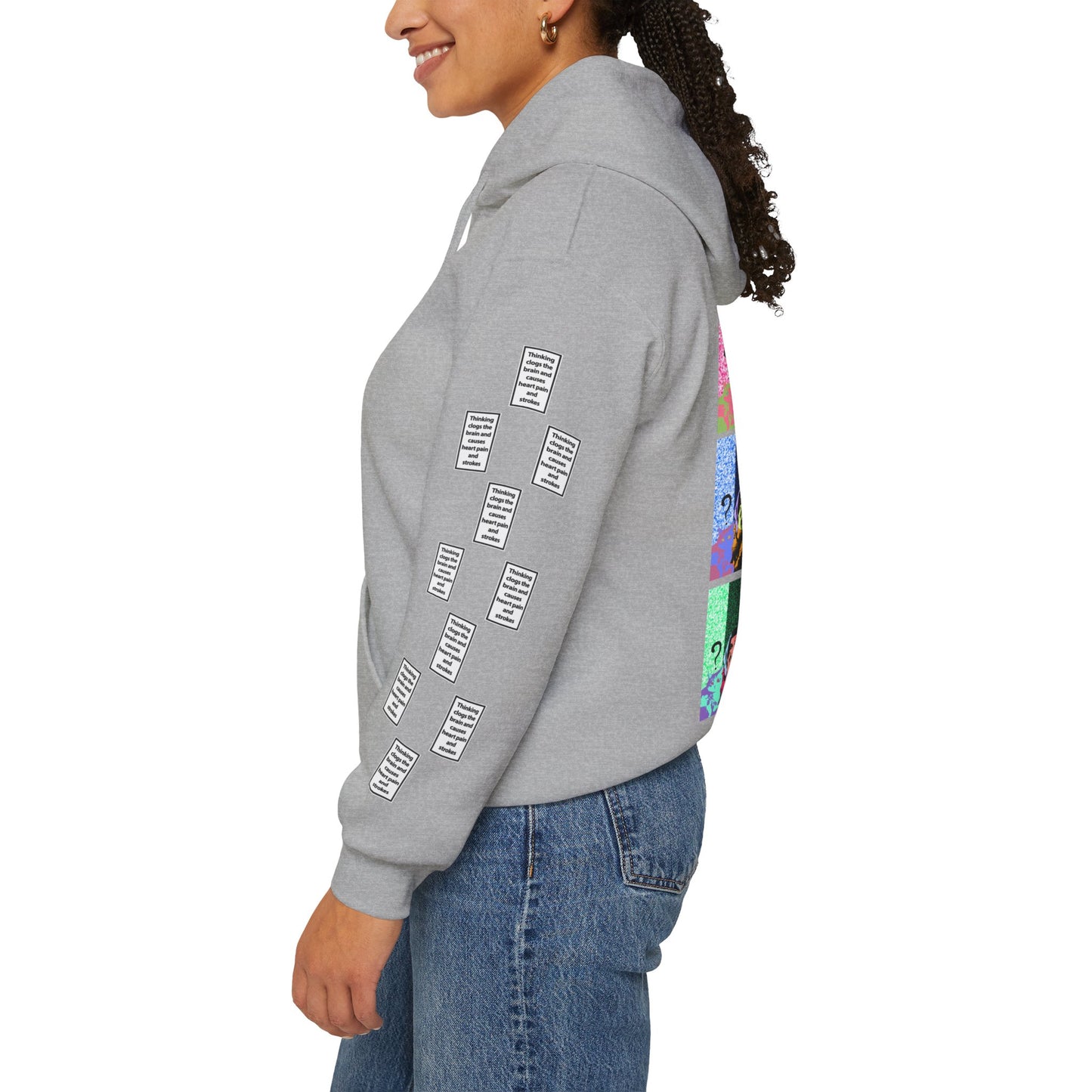 Irem 9 grid arm print, Unisex Heavy Blend Hooded Sweatshirt