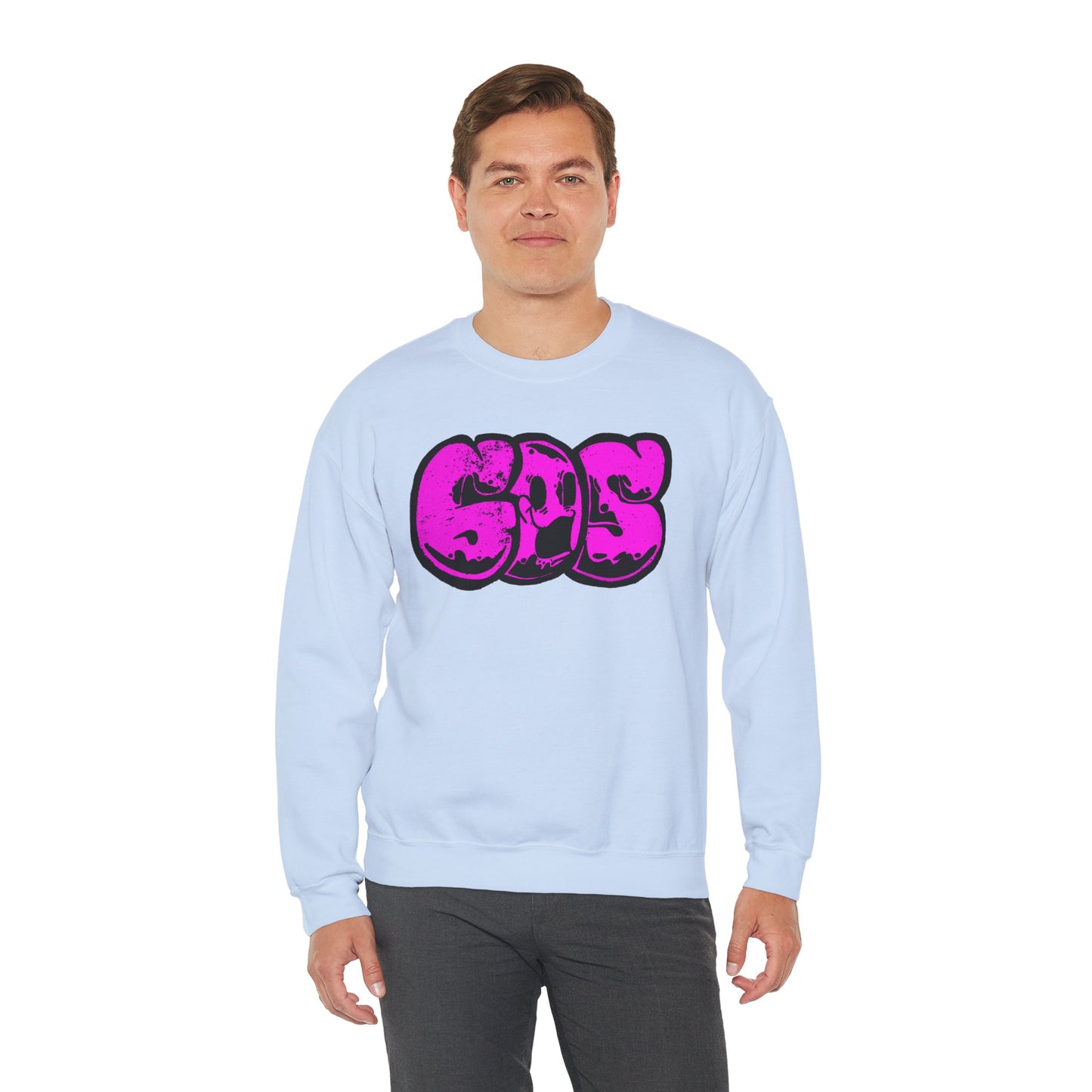 GOS SMILE neon pink unisex sweatshirt