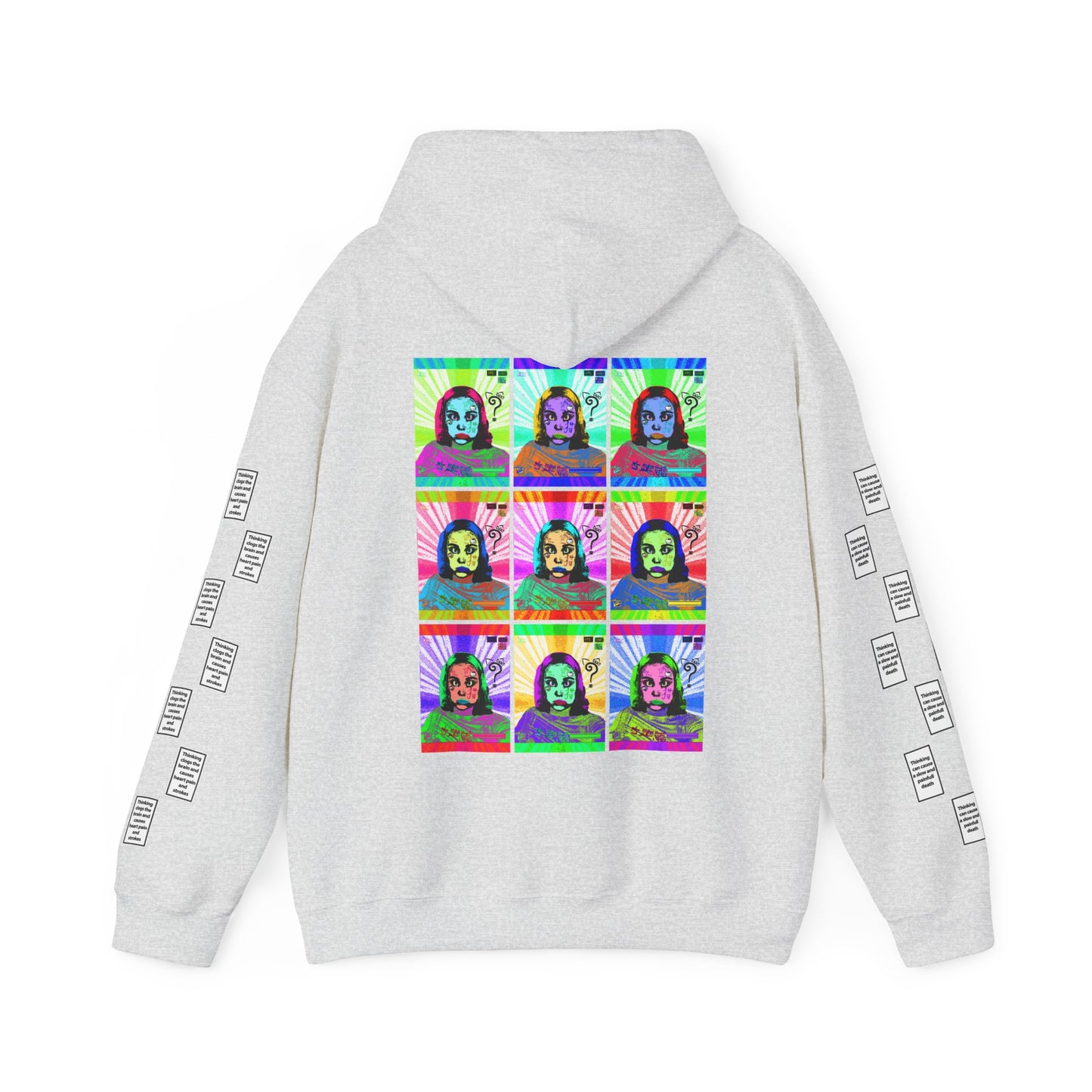 Klaudia 9 grid arm print, Unisex Heavy Blend Hooded Sweatshirt