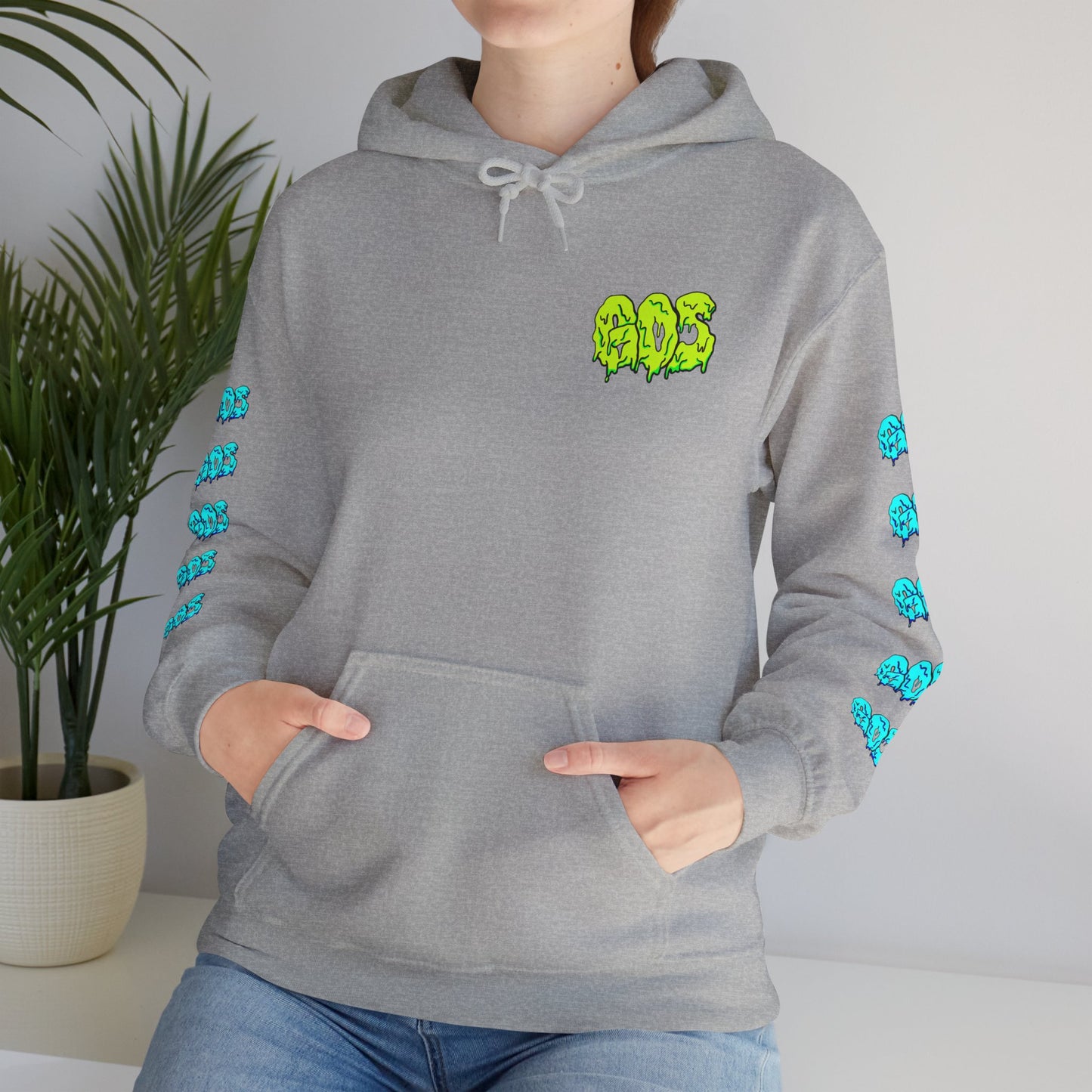 GOS SLIME yellow/blue FULL SLEEVE Unisex  Hooded Sweatshirt