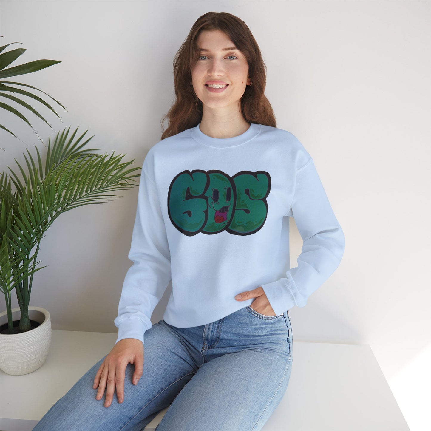 GOS SMILE dark cyan unisex sweatshirt