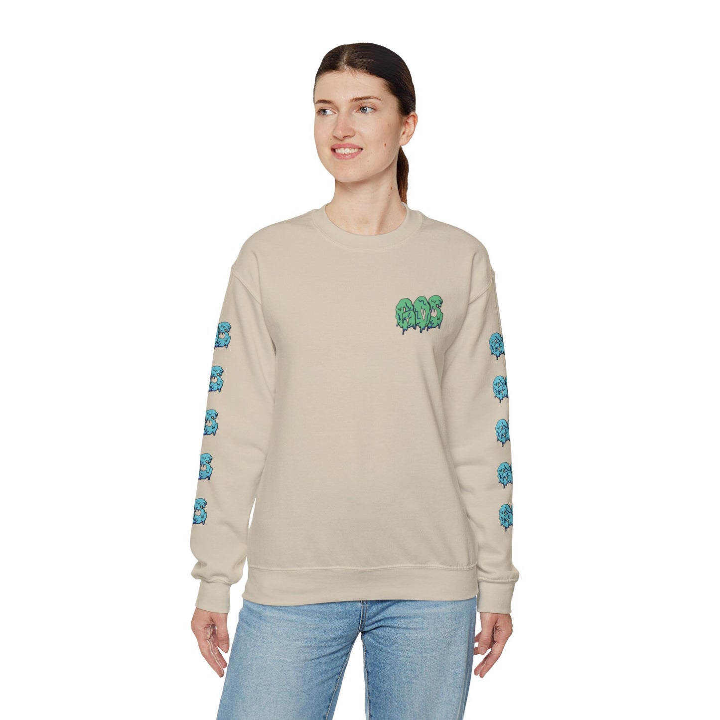 GOS SLIME aqua/blue FULL SLEEVE unisex sweatshirt