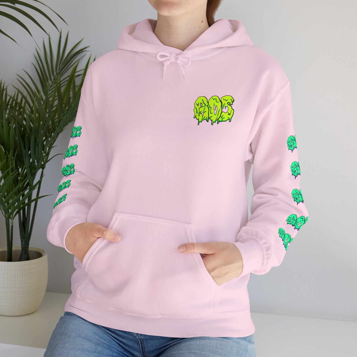 GOS SLIME yellow/aqua FULL SLEEVE Unisex  Hooded Sweatshirt