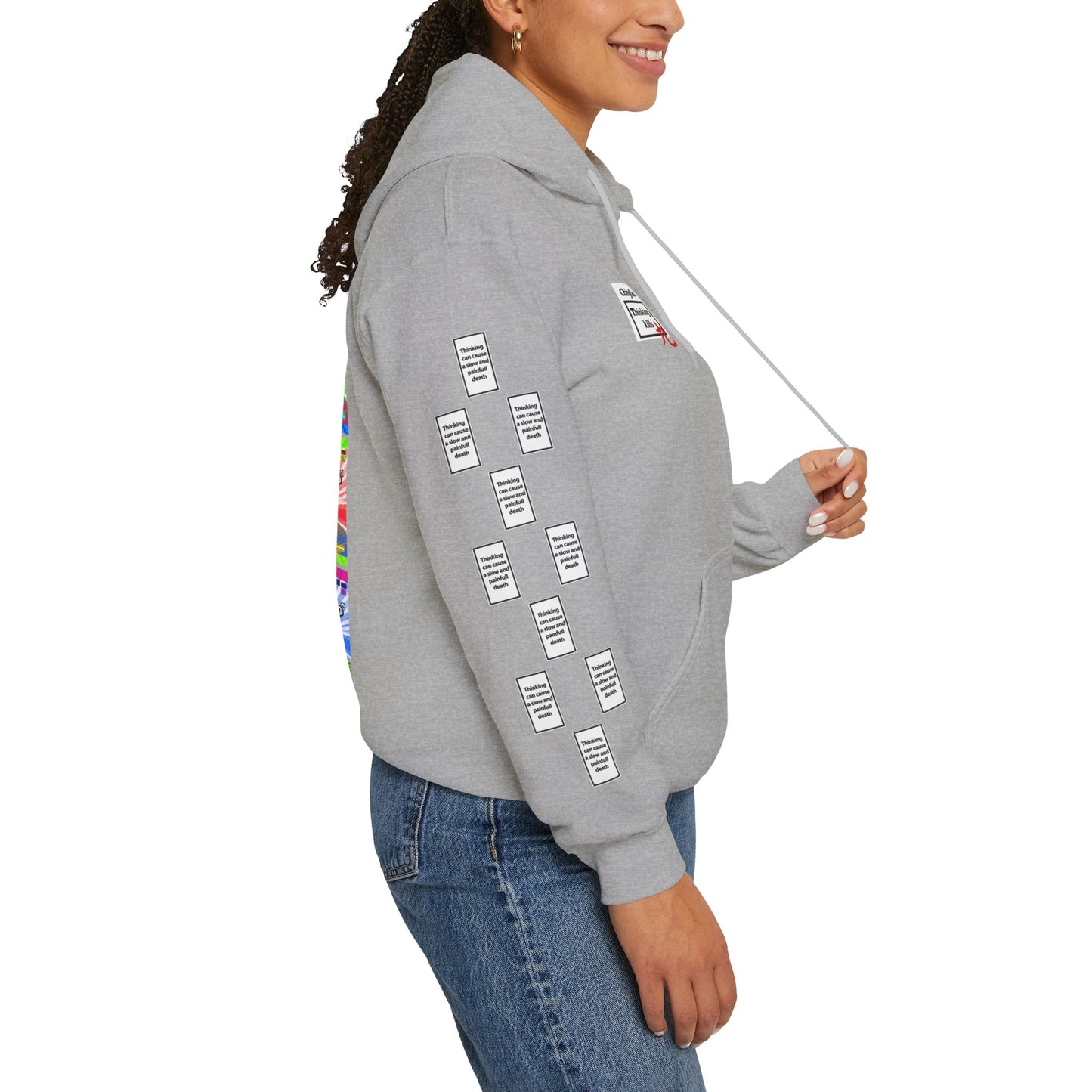 Klaudia 9 grid arm print, Unisex Heavy Blend Hooded Sweatshirt