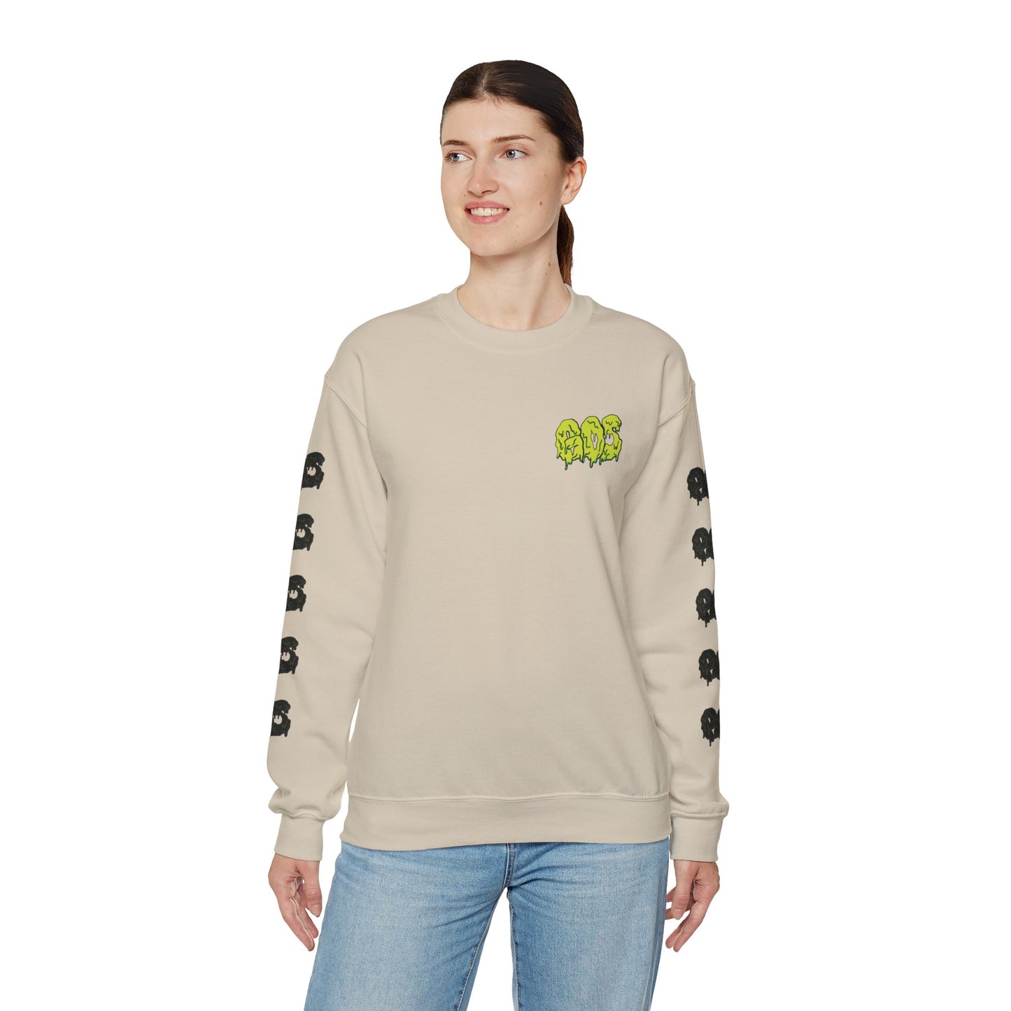 GOS SLIME acid green/black FULL SLEEVE unisex sweatshirt