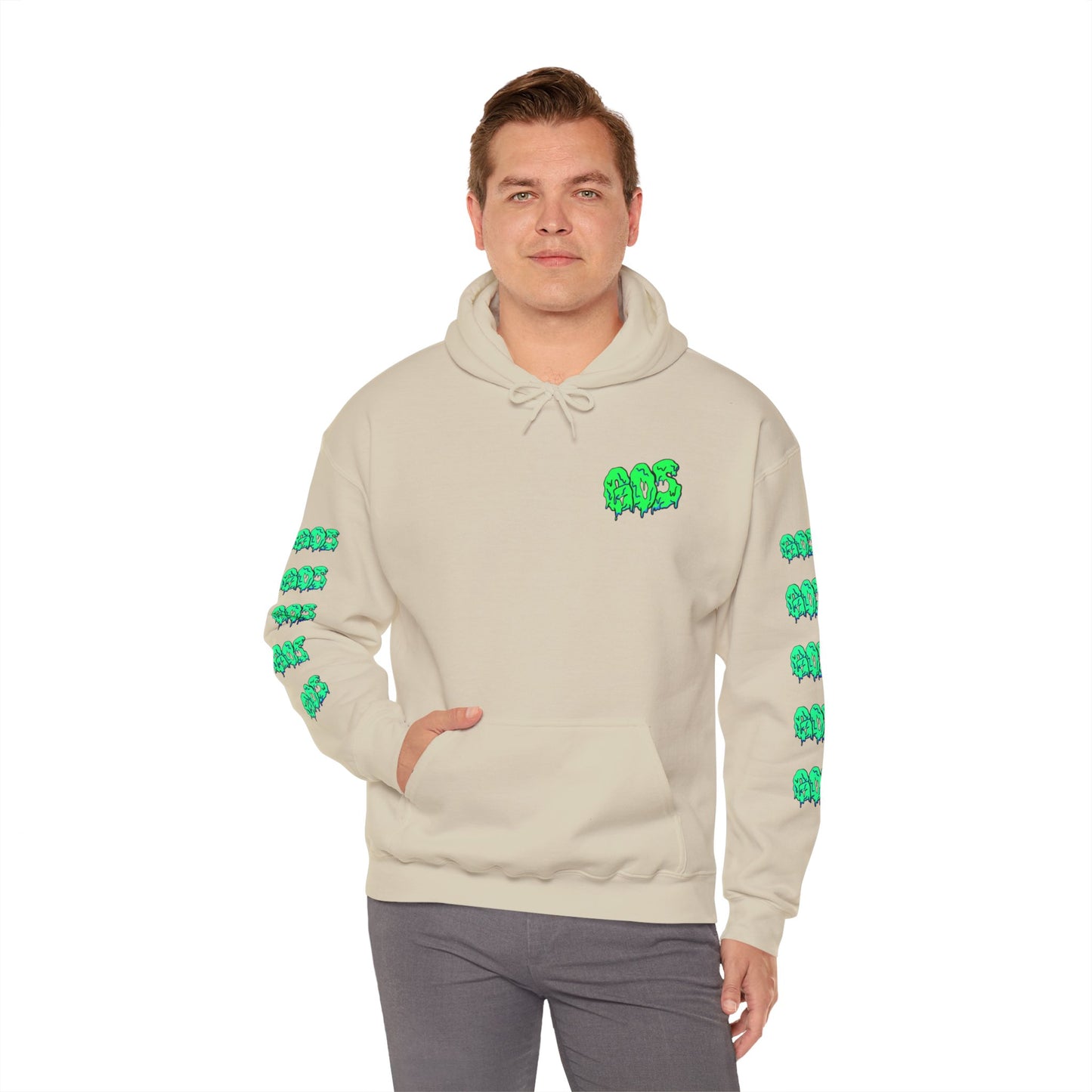 GOS SLIME green/aqua  FULL SLEEVE Unisex Hooded Sweatshirt