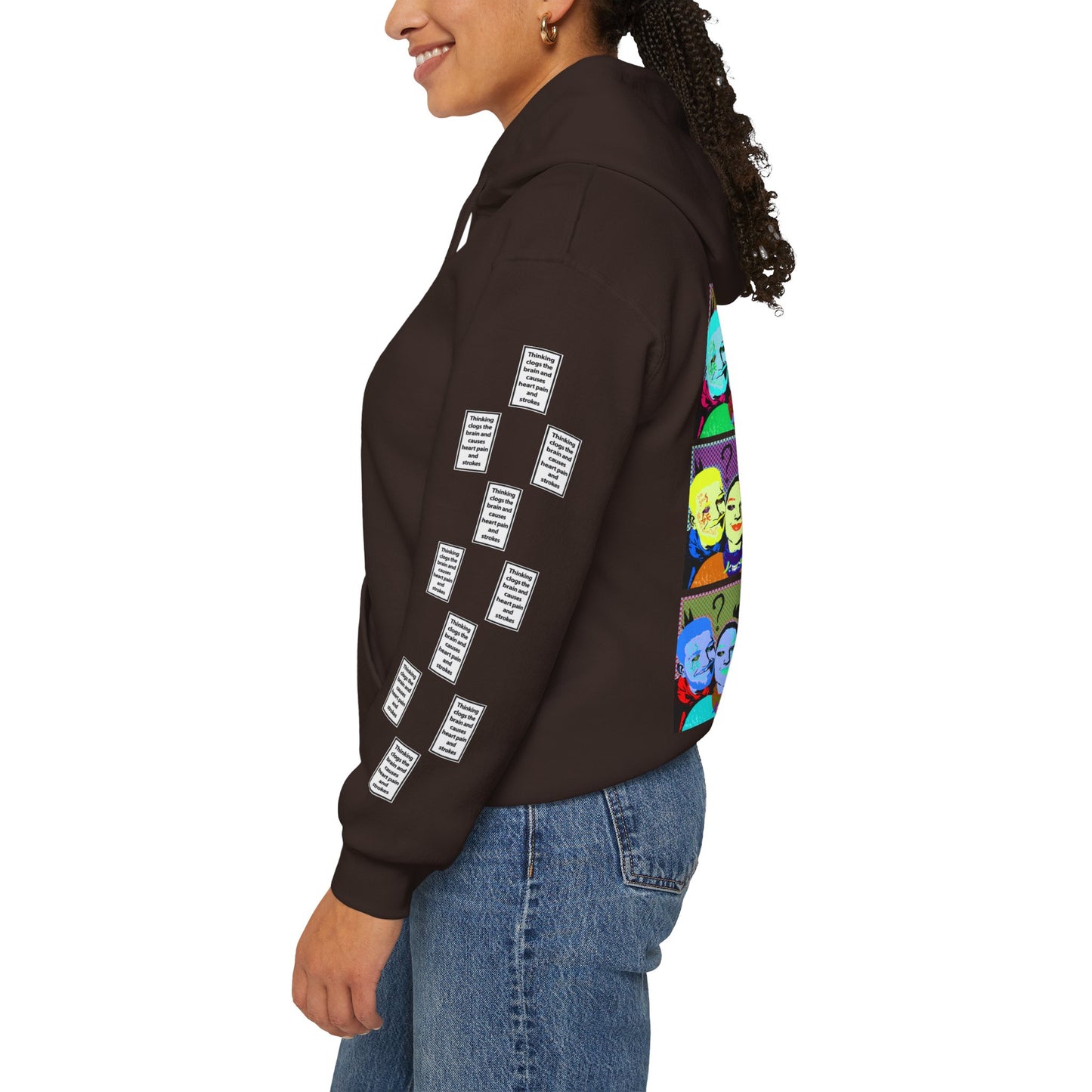 Elef & Maya 9 grid arm print, Unisex Heavy Blend Hooded Sweatshirt