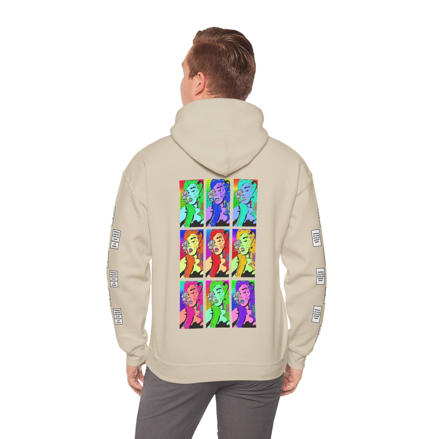 Emilia 9 grid arm print, Unisex Heavy Blend Hooded Sweatshirt