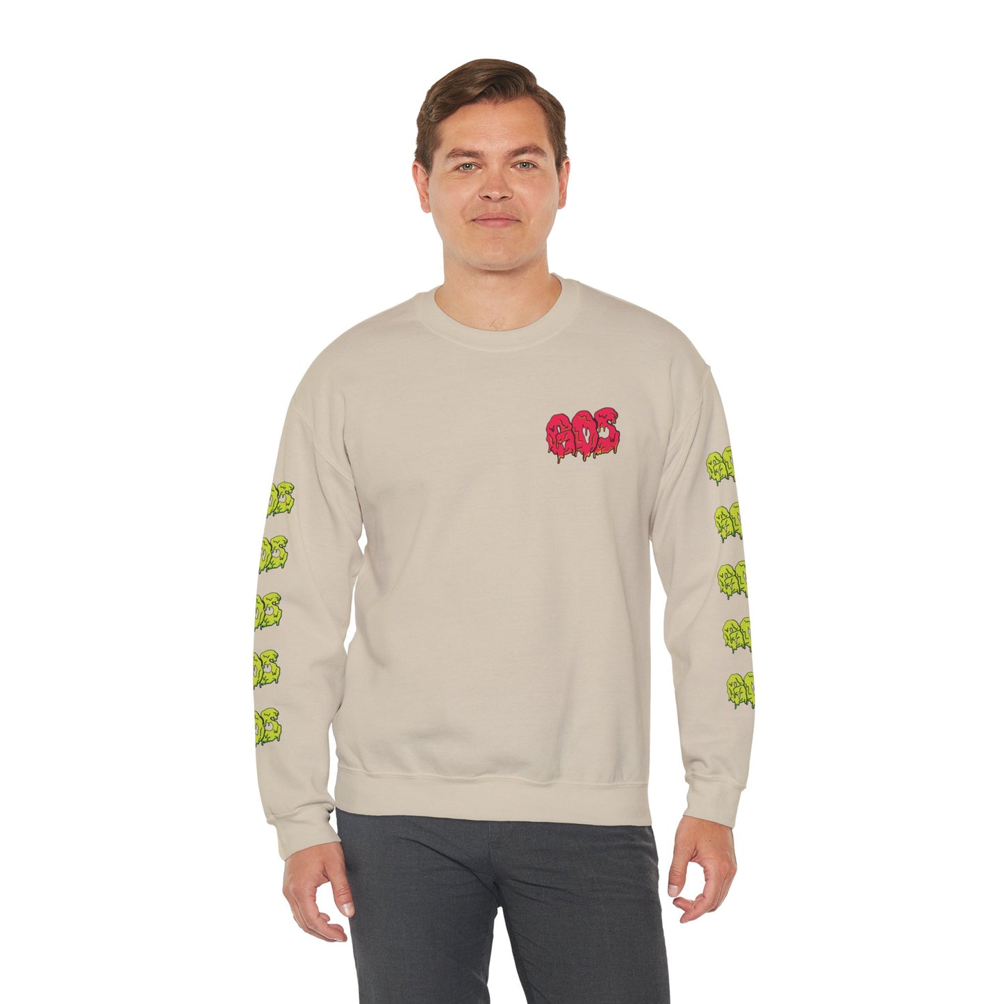 GOS SLIME red/acid green FULL SLEEVE unisex sweatshirt