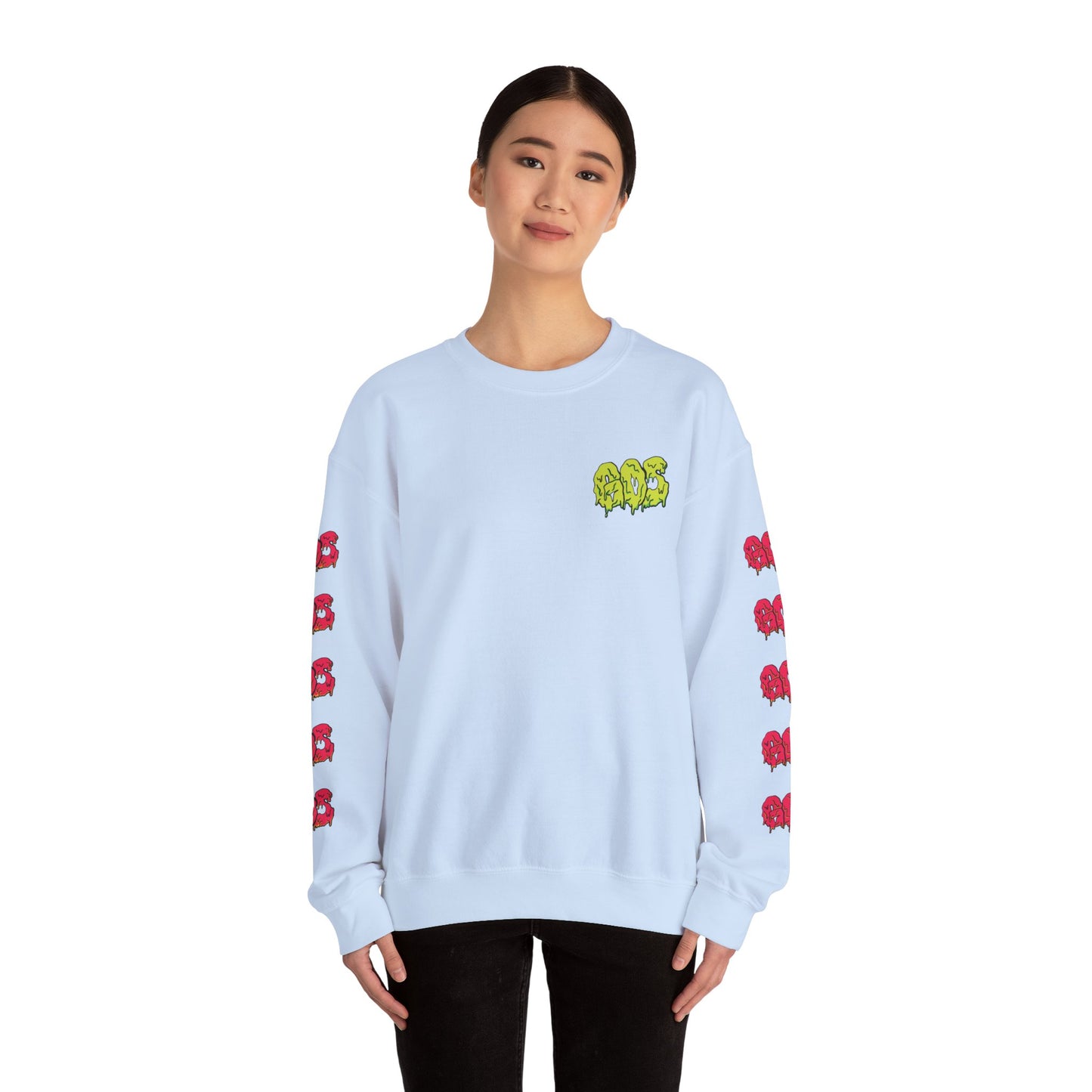 GOS SLIME acid green/red FULL SLEEVE unisex sweatshirt