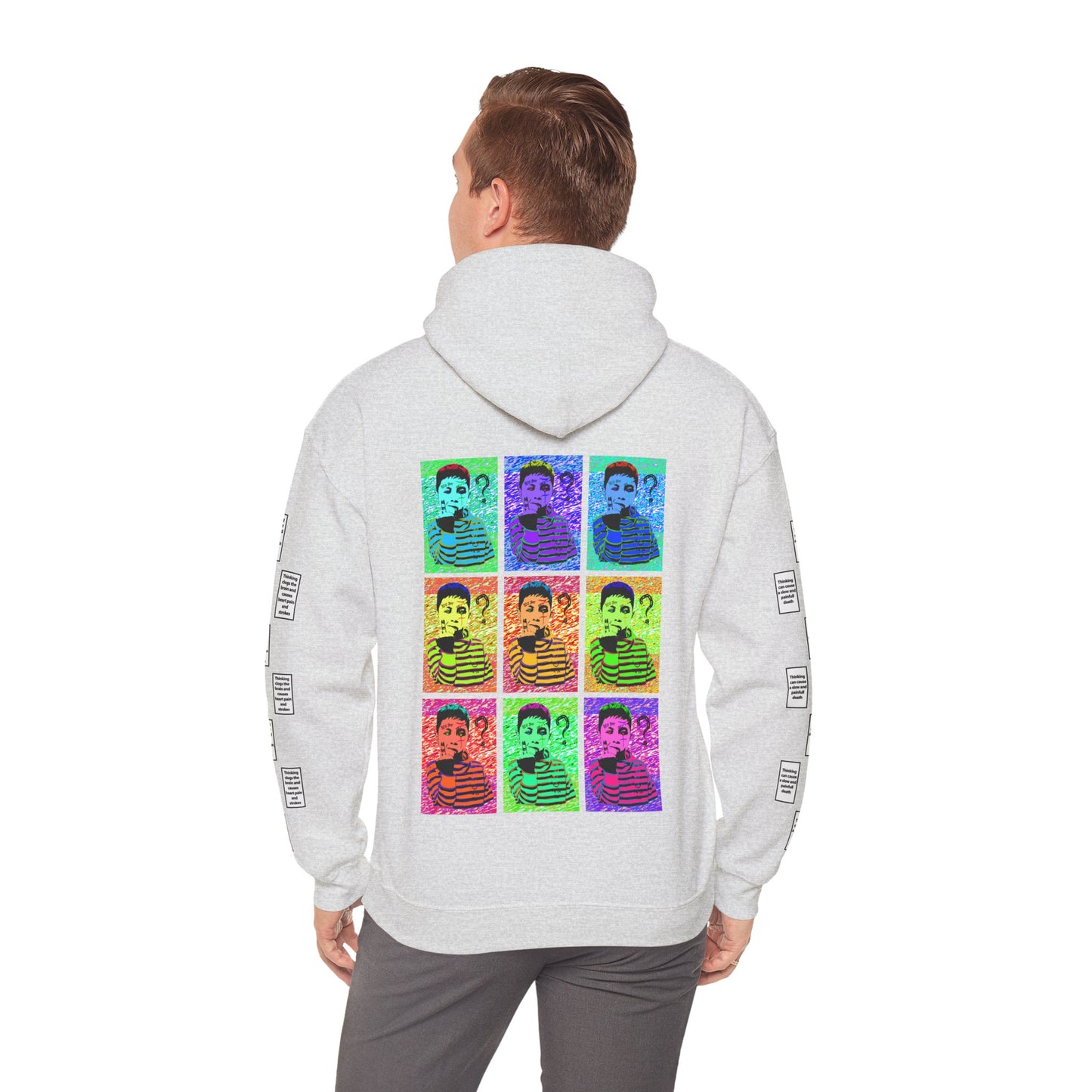 Amil 9 grid arm print, Unisex Heavy Blend Hooded Sweatshirt