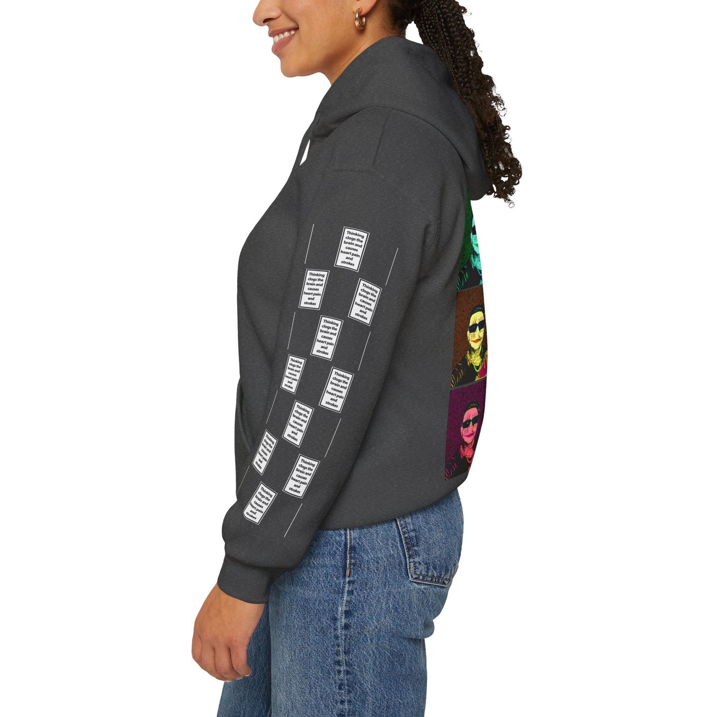 Kacper 9 grid arm print, Unisex Heavy Blend Hooded Sweatshirt