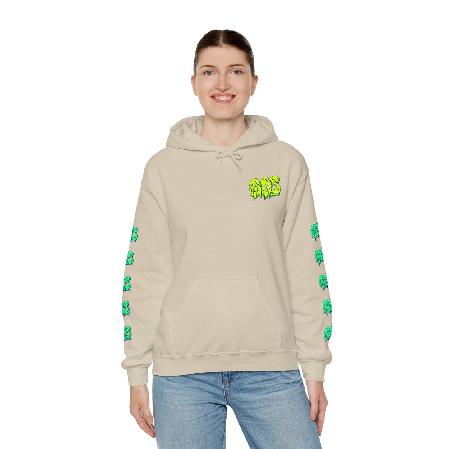 GOS SLIME yellow/aqua FULL SLEEVE Unisex  Hooded Sweatshirt