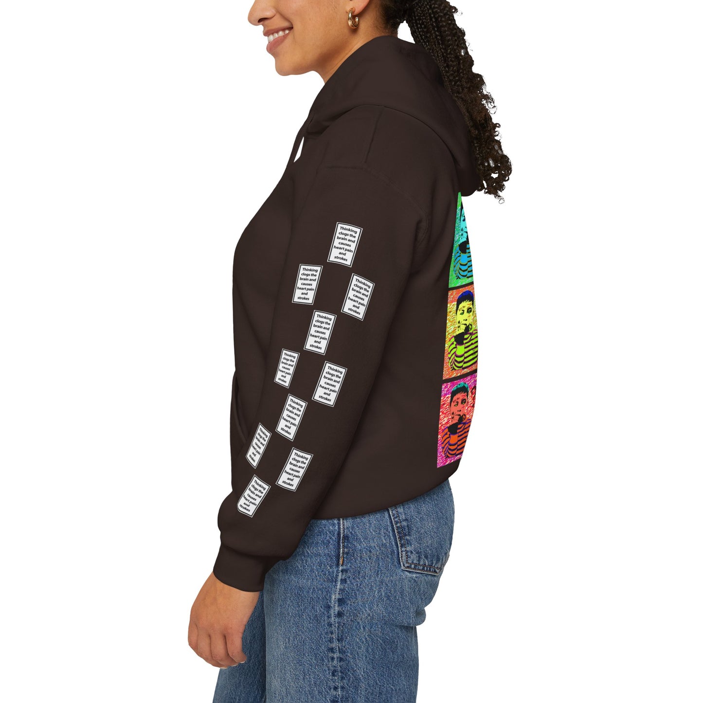 Amil 9 grid arm print, Unisex Heavy Blend Hooded Sweatshirt