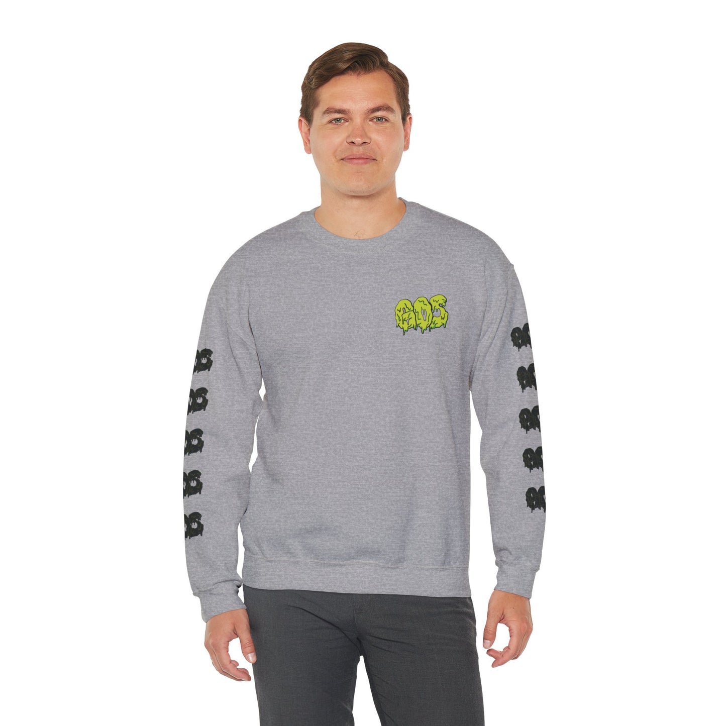 GOS SLIME acid green/black FULL SLEEVE unisex sweatshirt