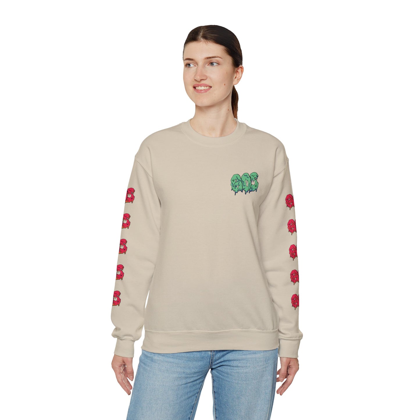 GOS SLIME aqua/red FULL SLEEVE unisex sweatshirt