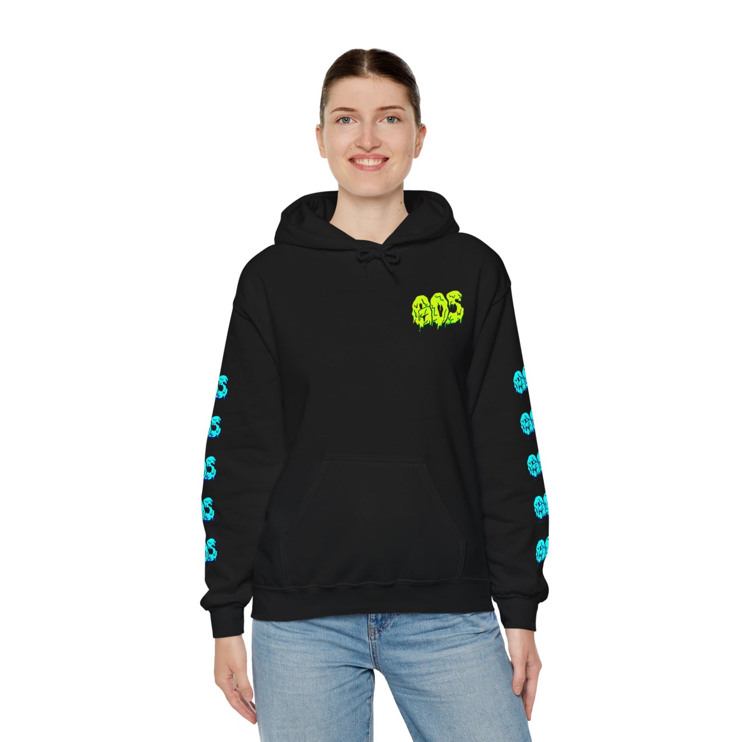 GOS SLIME yellow/blue FULL SLEEVE Unisex  Hooded Sweatshirt