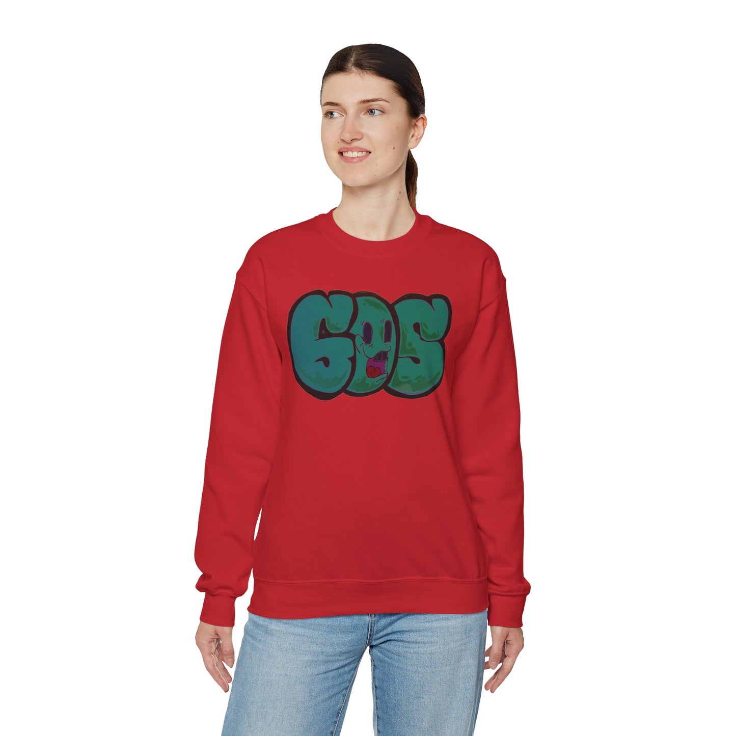 GOS SMILE dark cyan unisex sweatshirt