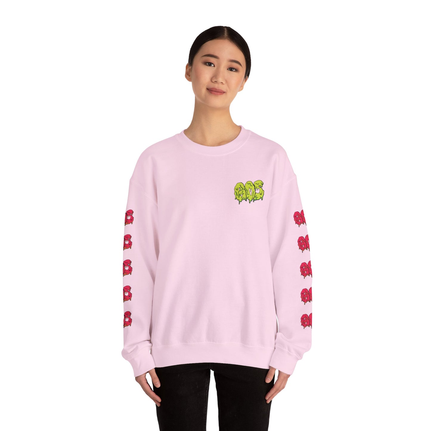 GOS SLIME acid green/red FULL SLEEVE unisex sweatshirt