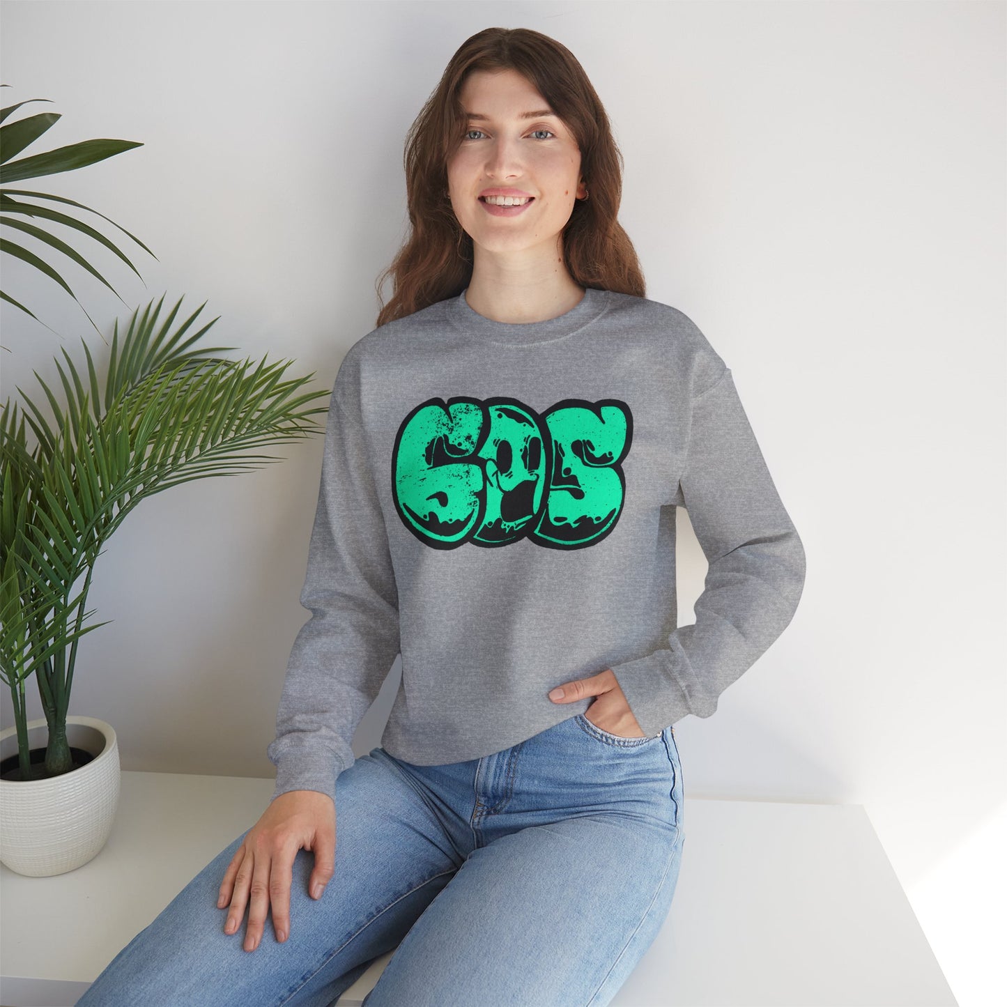 GOS SMILE aquamarine unisex sweatshirt