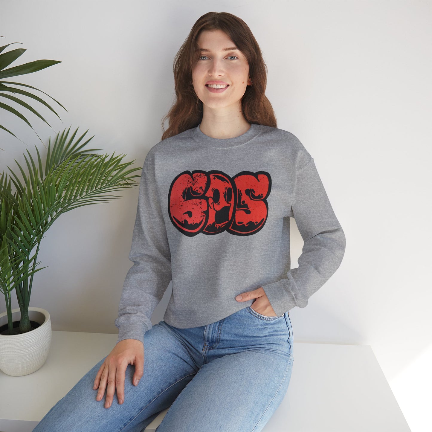 GOS SMILE unisex sweatshirt bordeaux red Unisex