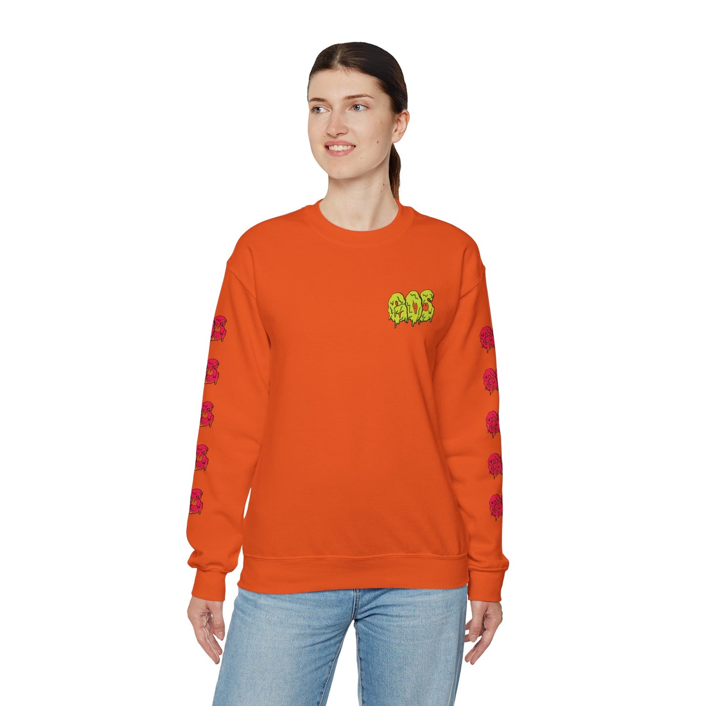 GOS SLIME acid green/red FULL SLEEVE unisex sweatshirt