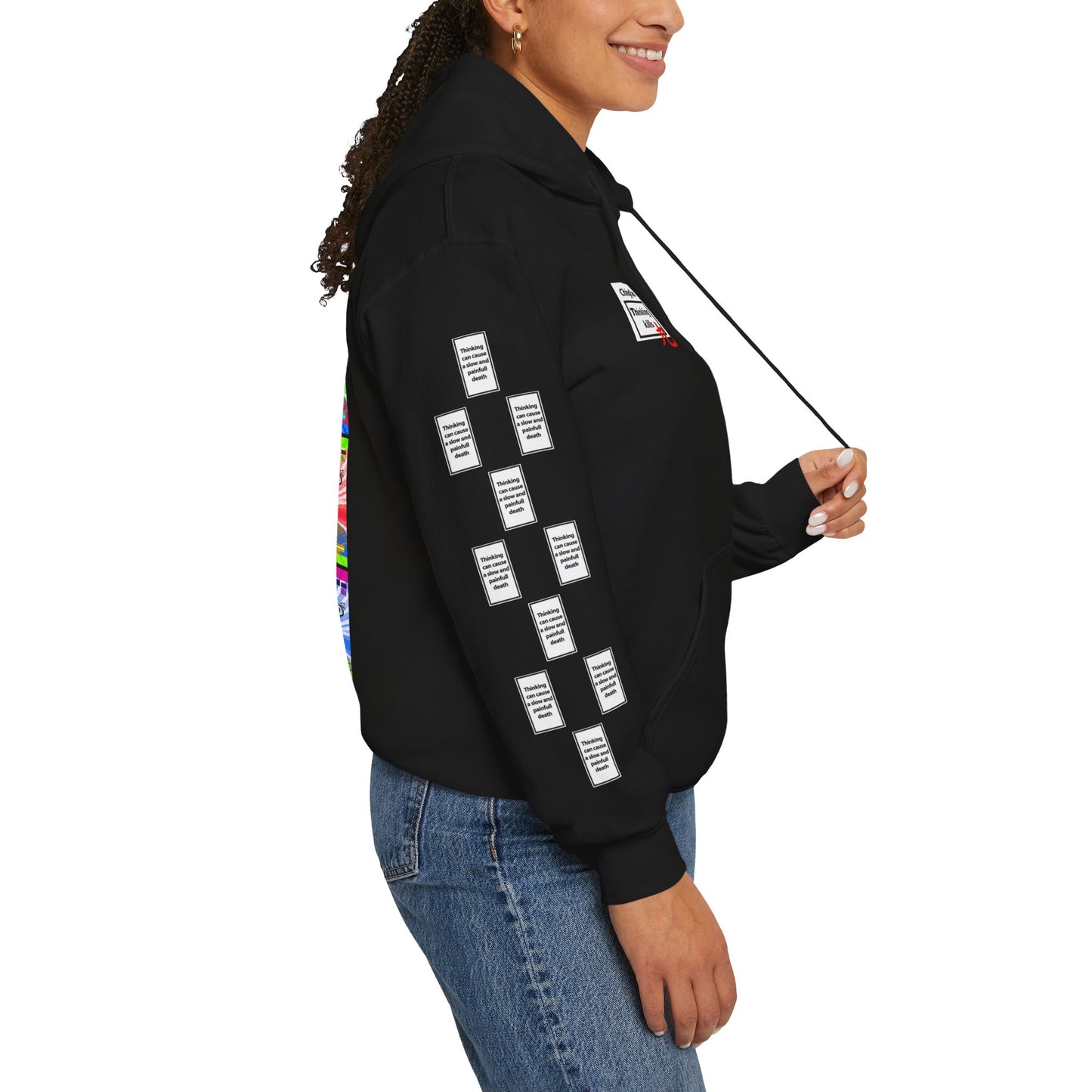 Klaudia 9 grid arm print, Unisex Heavy Blend Hooded Sweatshirt